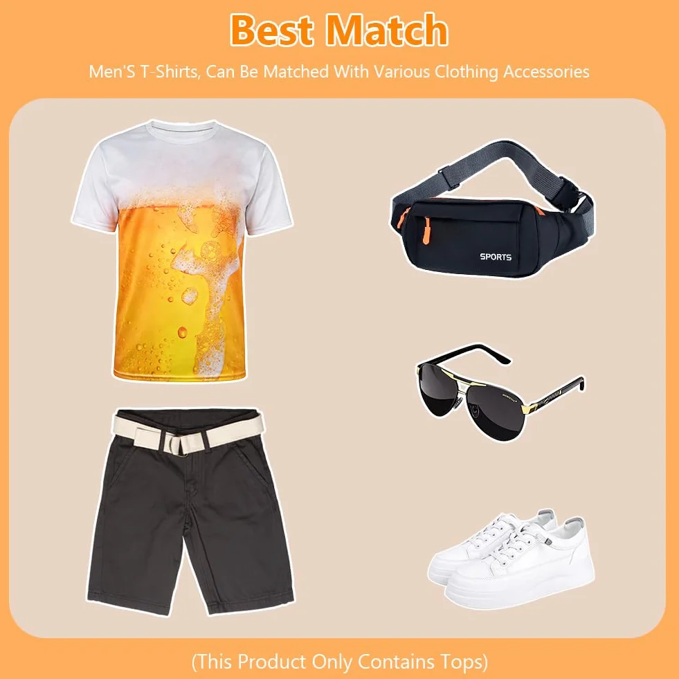 Męska koszulka z krótkim rękawem, Funky Graphic T-Shirt, Męska koszulka z nadrukiem, nadruk 3D, na co dzień topy graficzne koszulki, na Halloween Taniec Clubwear Topy