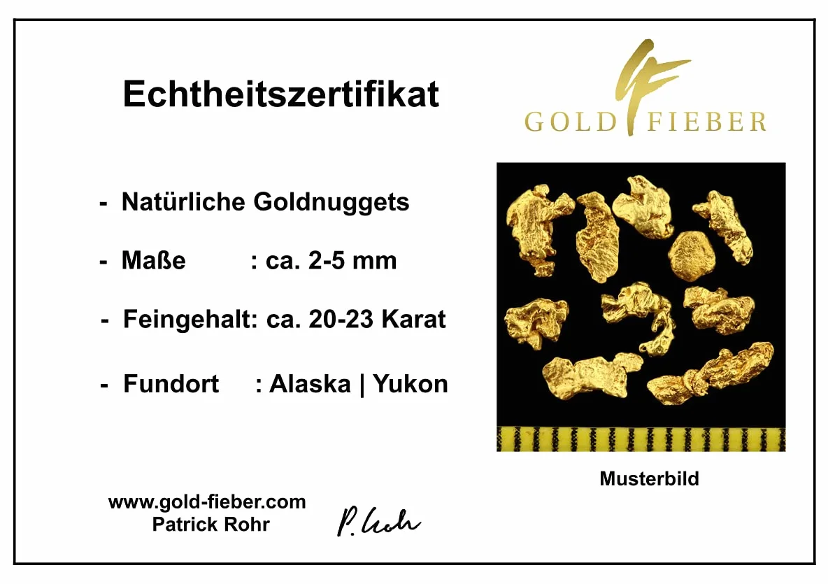 10 sztuk prawdziwych złotych kulek XL Premium z Alaski o średnicy 2-5 mm z certyfikatem autentyczności Super prezent