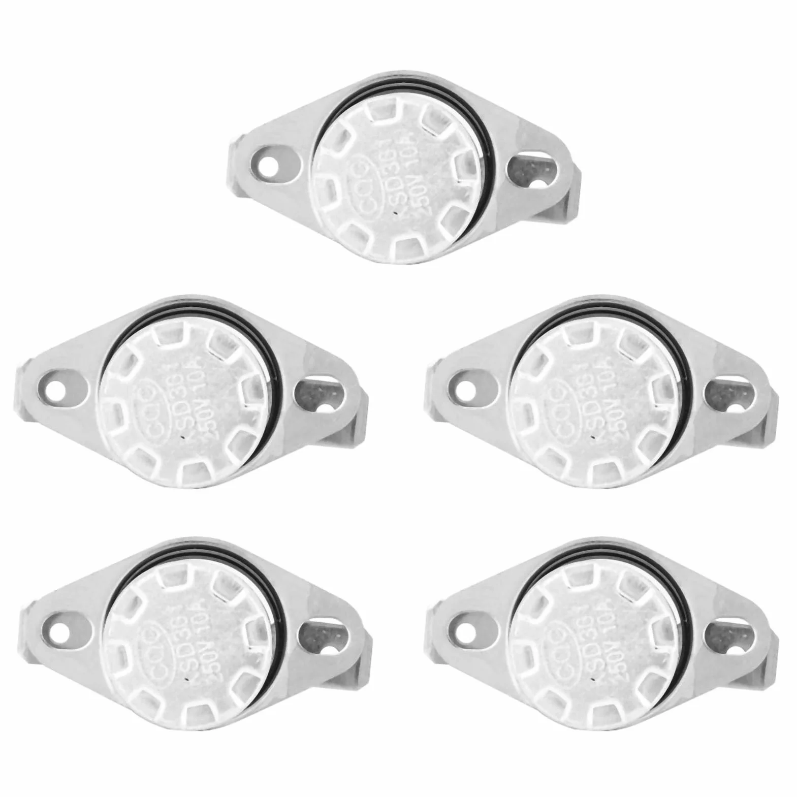 5 Sztuk KSD301 Przełącznik Temperatury Termostat Termiczny 250V 10A 0℃, Czujnik Temperaturowy do Urządzeń Grzewczych, Plastikowy Przełącznik Żelazny