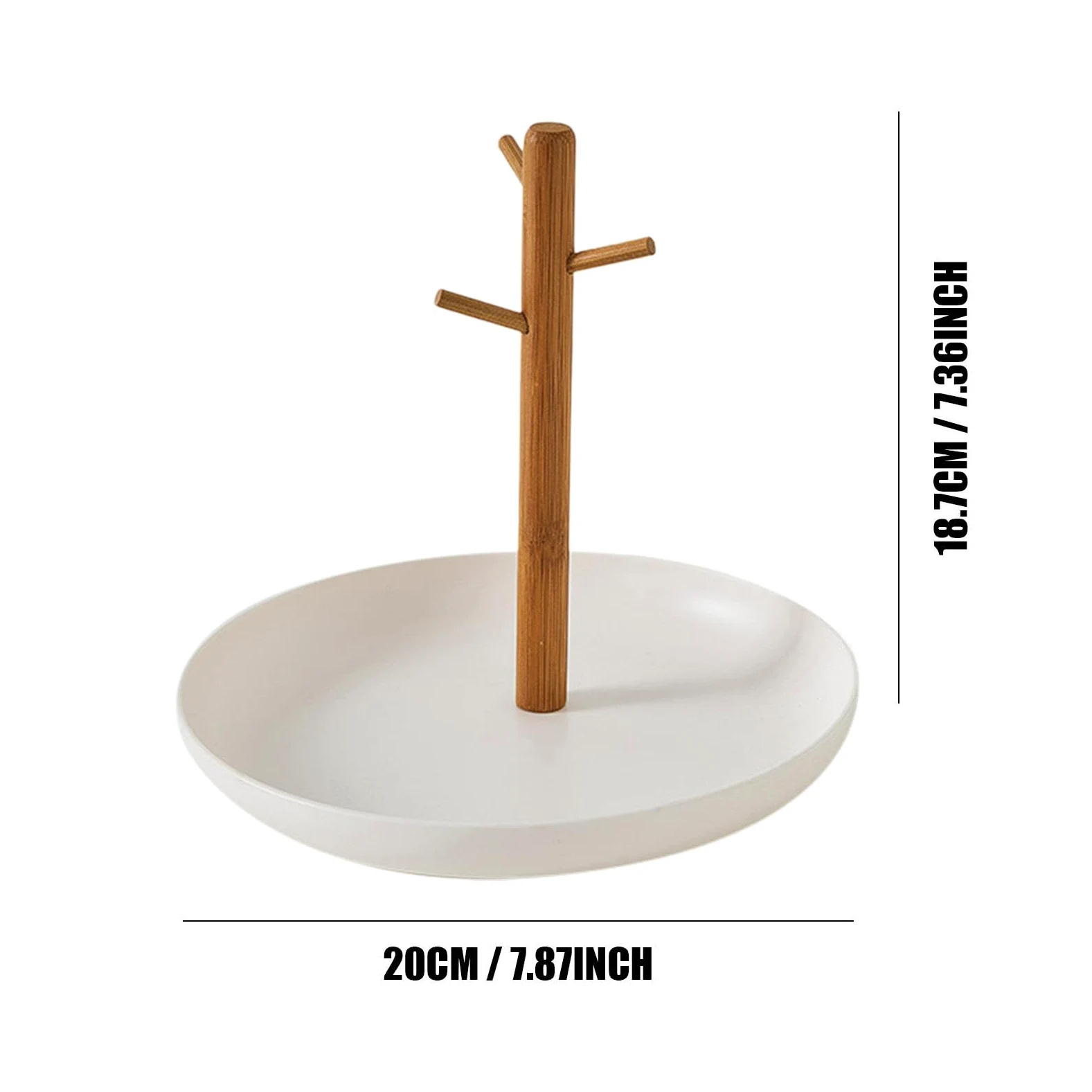 Générique Uchwyt na klucz, miska na klucze, walizka na stół, drewniany 3-poziomowy organizer bambusowy, pojemnik na perfumy, stojak na drewno, biżuteria, portfel, telefon, eleganckie rozwiązanie do