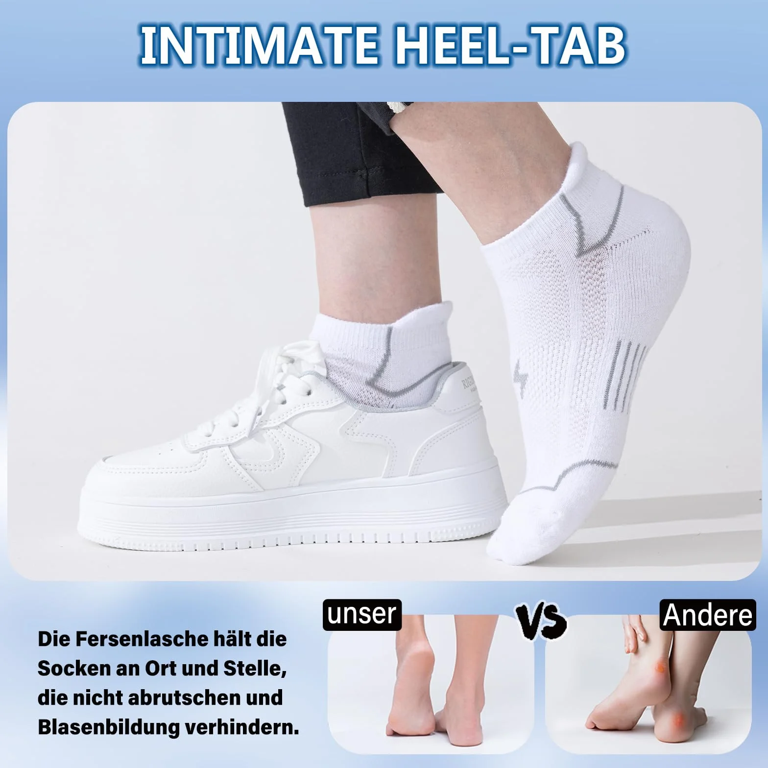 Niorasen Skarpety damskie do sneakersów, rozm. 39-42, 35-38, oddychające, odporne na pęcherze, bawełna, 6 par, skarpety sportowe, bawełniane, krótkie, wyściełane, wielofunkcyjne skarpety do biegania