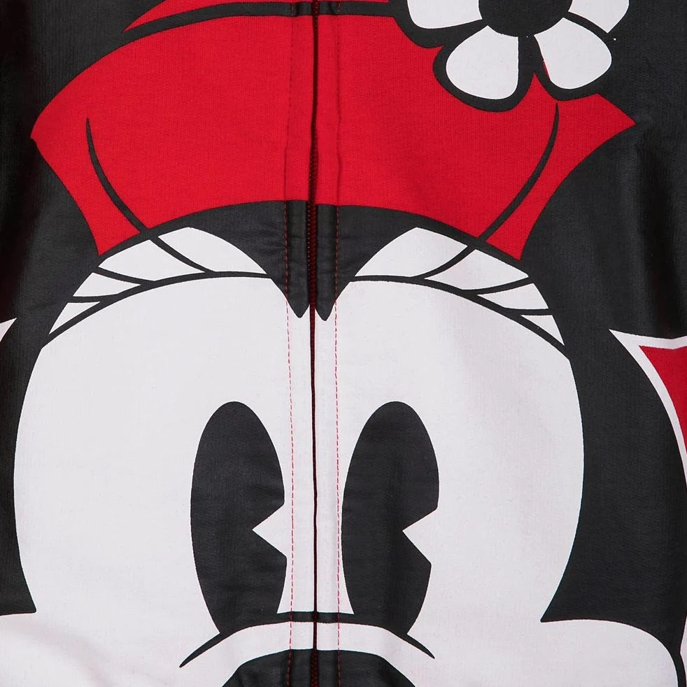 Disney Minnie Mouse bluza z kapturem z zamkiem błyskawicznym dla dzieci, wielokolorowa