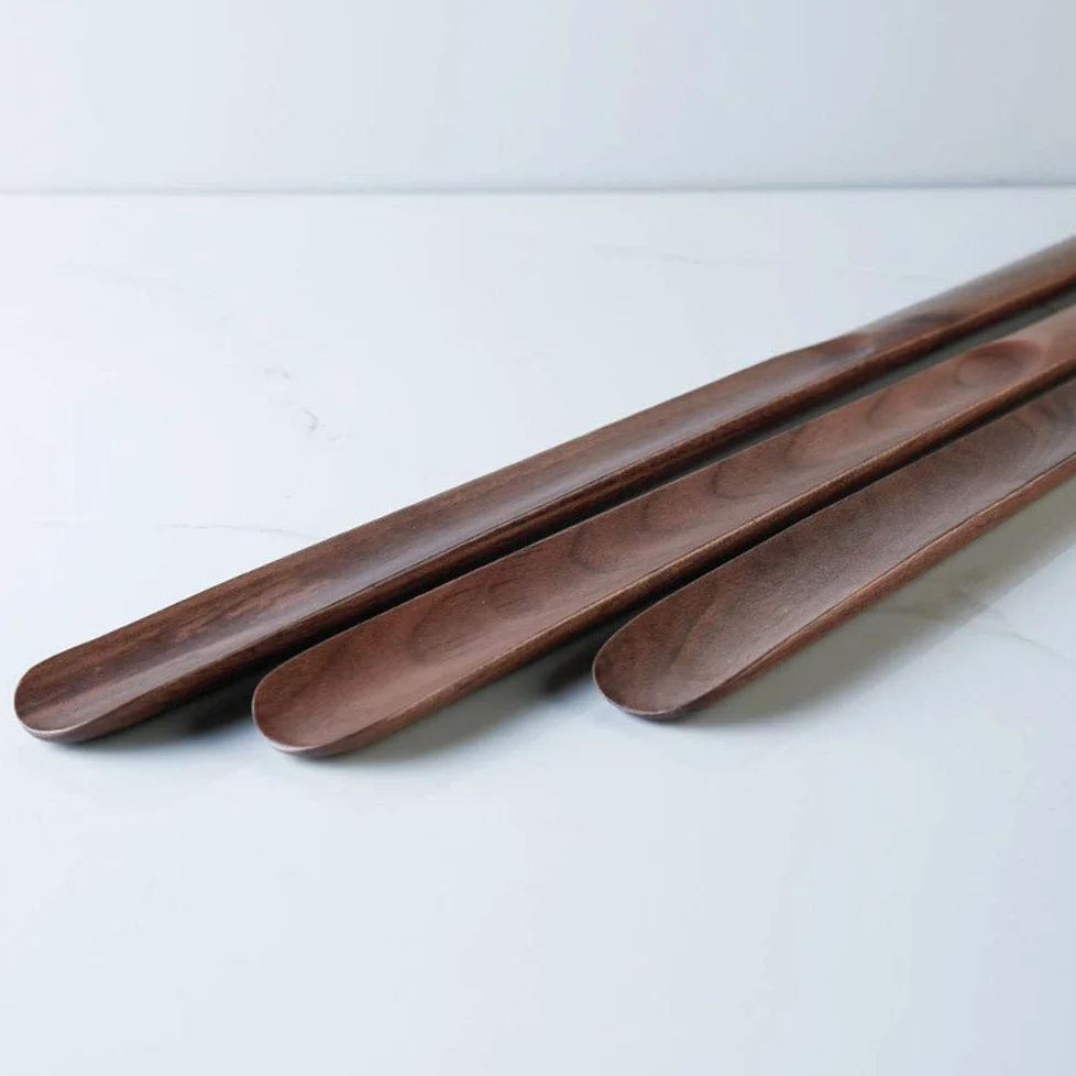 Healifty Łyżka do butów drewniana długa rączka stabilne buty akcesoria czarny orzech włoski 50 cm, jak na zdjęciu, 50x3x1.1cm