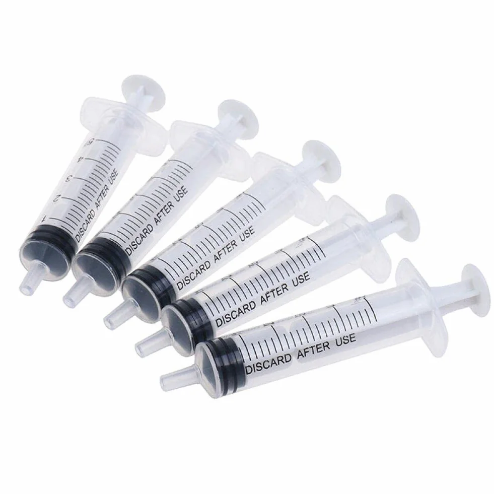 Sanfly Strzykawka do perfum 5 szt./zestaw plastikowy aplikator kleju strzykawka dozownik perfum narzędzia do wielokrotnego napełniania butelki ilościowe dozowanie