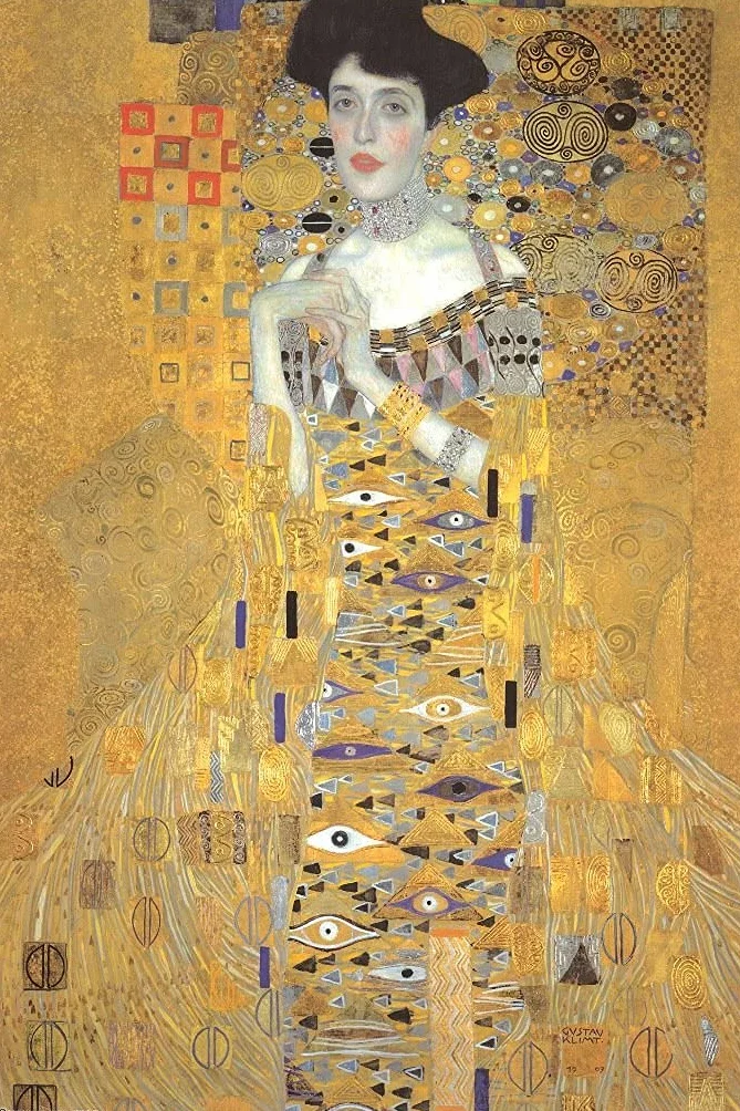 VON LILIENFELD futerał na okulary Gustav Klimt Adele okulary mikrofibra ściereczka do czyszczenia okularów pudełko na okulary solidny futerał pokryty tkaniną