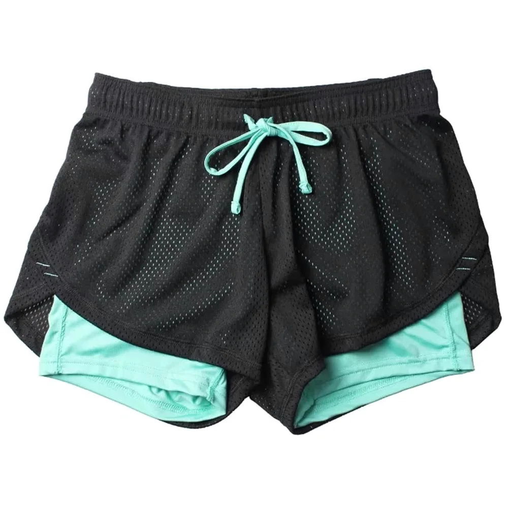 Damskie fitness joga sportowe szorty damskie ubrania damskie letnie wakacje dwuczęściowe sportowe sporty szorty fitness (kolor: b, rozmiar: kod xlcode)