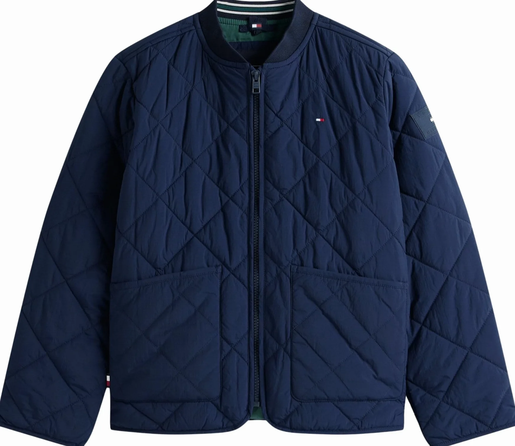 Tommy Hilfiger Pikowana lekka kurtka chłopięca KB0KB10214, NIEBIESKA (Dark Night Navy), 10 lat
