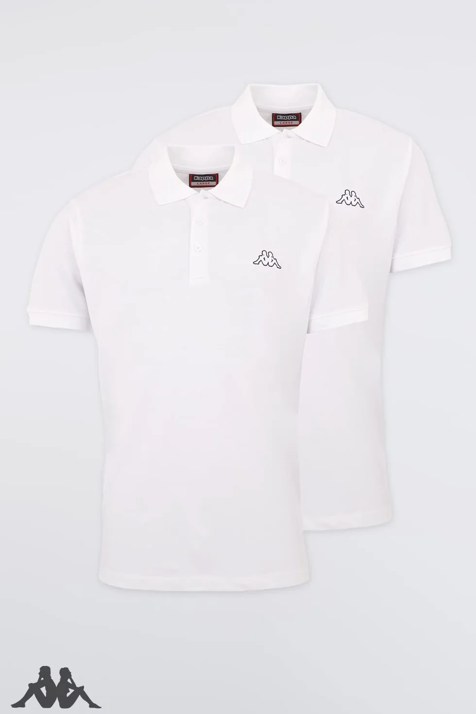 Kappa Męska koszulka polo Venist w opakowaniu 2 szt. w rozmiarze M - 5XL | koszulka polo z nadrukiem logo | Basic koszulka polo dla mężczyzn | koszulka polo z krótkim rękawem do uprawiania sportu, na