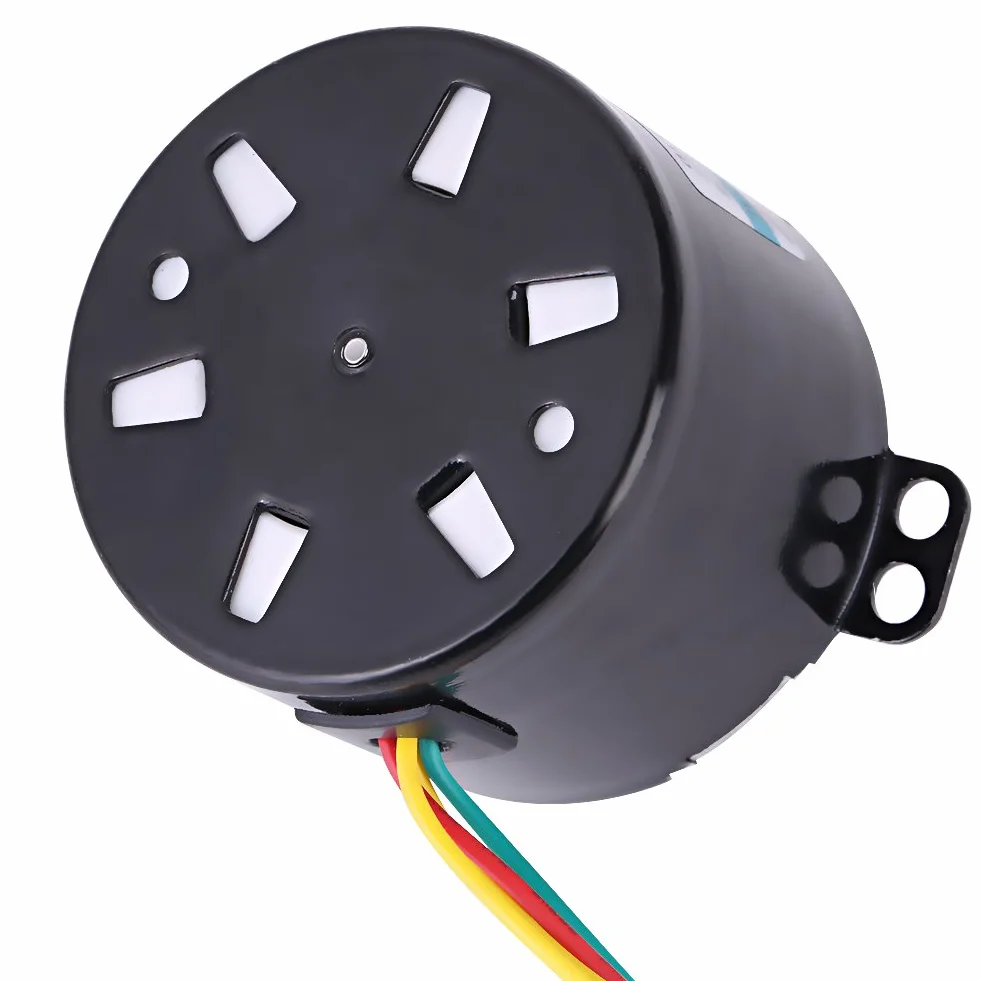 50KTYZ AC 220V 10W 0.5A Piccolo Motore sincrono a magnete permanente elettrico a bassa velocità CW/CCW 2.5/20RMP ad alta coppia in metallo orientato per giradischi girarrosto (2.5 RMP)