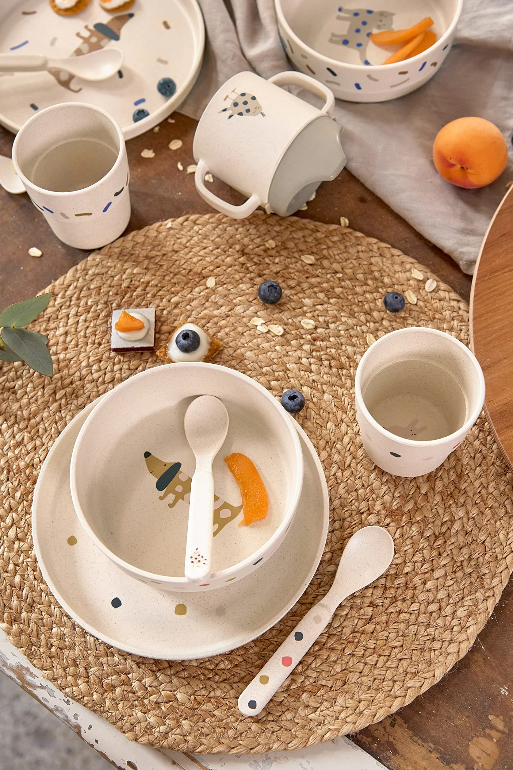 LÄSSIG Miseczka dziecięca, naczynia dla dzieci, bez melaminy, nie zawierają BPA, nadają się do mycia w zmywarce i kuchenki mikrofalowej/miska Little Mateys Spicy Orange, 1 sztuka (1 opakowanie)