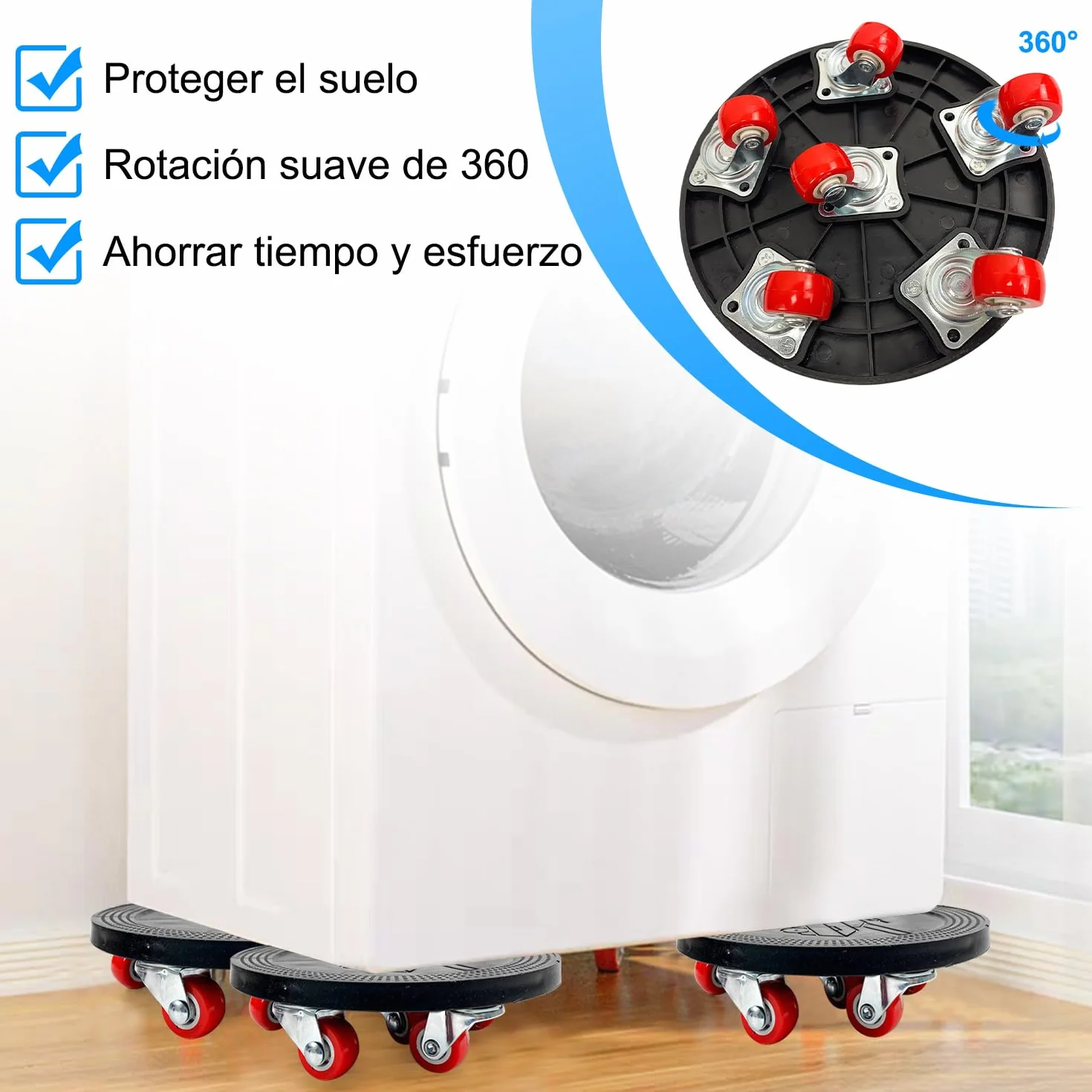 4 sztuki 360° obrotowe rolki do mebli, ślizgacze do ciężkich mebli, małe rolki meblowe z 6 wózkiem transportowym, rolki do mebli z podnośnikiem do ciężkich mebli