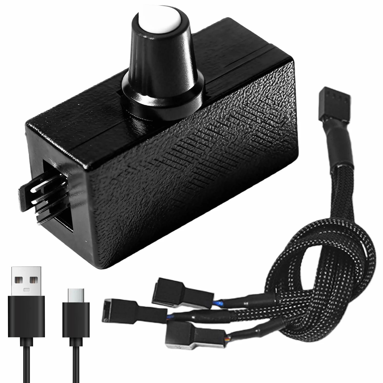 PWM sterowanie wentylatorem, 4-pinowy regulator prędkości PWM, kontroler wentylatora, zasilacz USB typu C, 12 V DC-DC Boost Converter do samodzielnego chłodzenia wodą i sterowania wentylatorem, łatwy