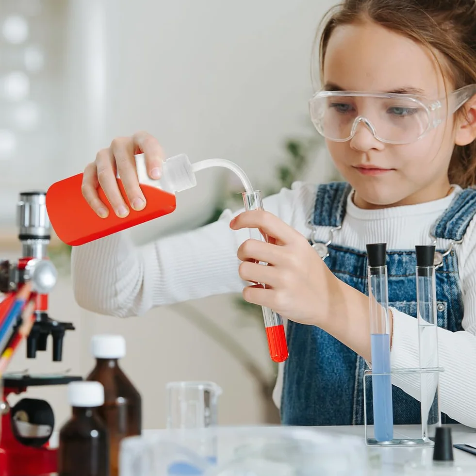 Przezroczysta butelka do mycia, 3 sztuki 500 ml Plastikowe konewki z lejkiem, butelka do wyciskania, do ogrodu, podlewania roślin, laboratorium, domu