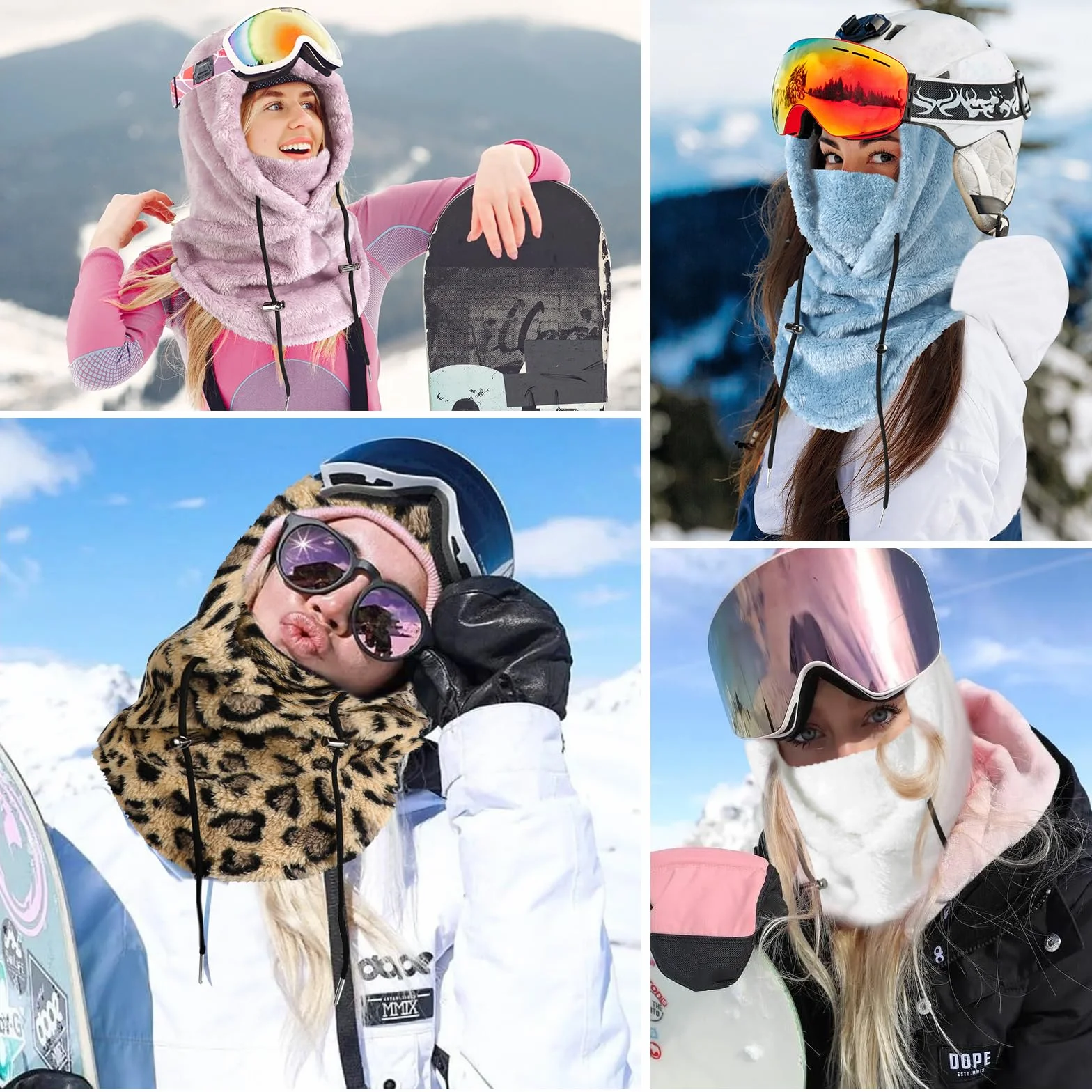 Unisex zimowa termiczna kominiarka polarowa, wiatroszczelna maska narciarska, wielofunkcyjna zimowa czapka polarowa z ocieplaczem na szyję, dla mężczyzn i kobiet, sporty na świeżym powietrzu,