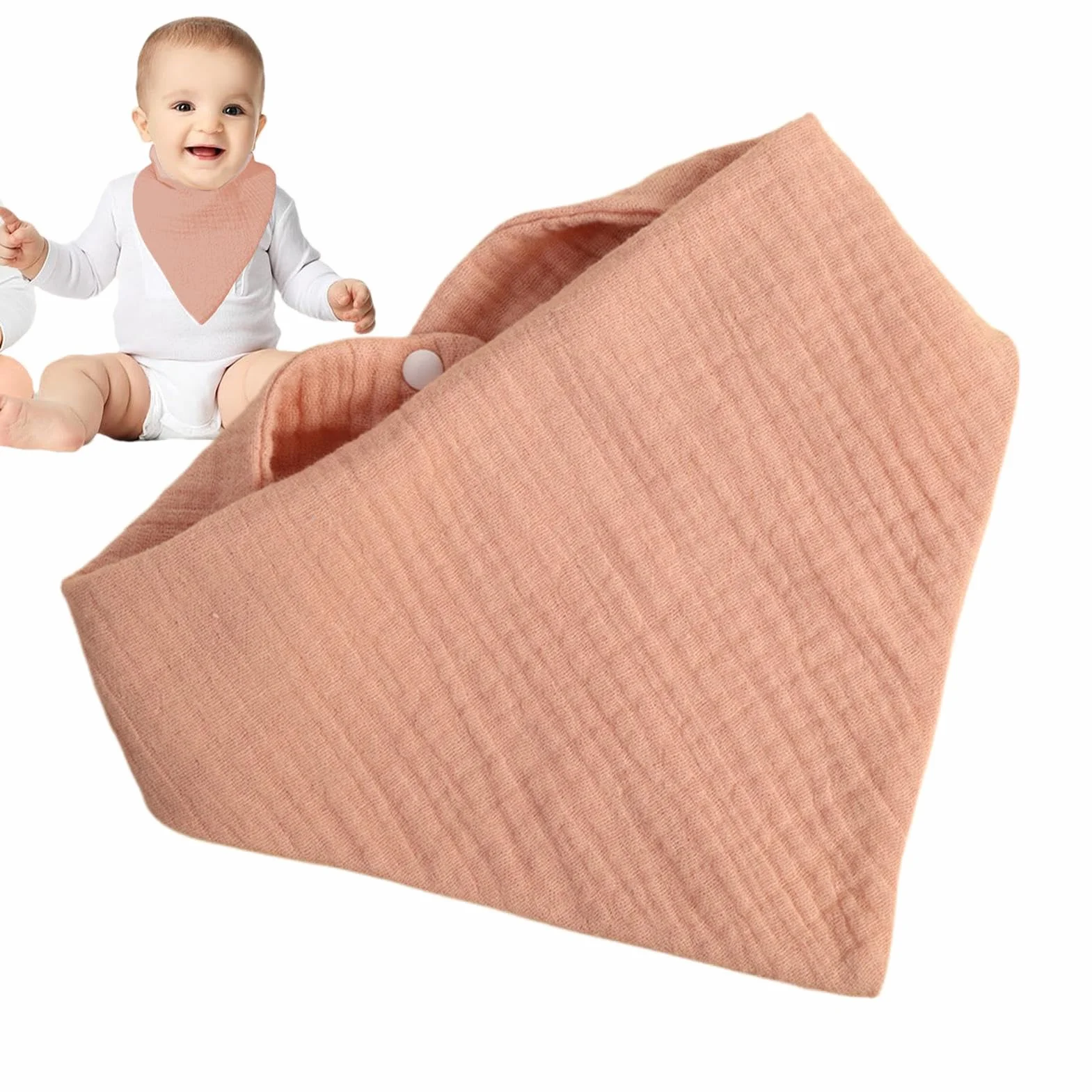 Śliniaki bandana dla niemowląt, miękkie chusteczki, regulowane wygodne, oddychające chłonne tkaniny, przyjazna dla skóry tkanina idealna do ząbkowania i codziennego noszenia, 40 x 20 cm