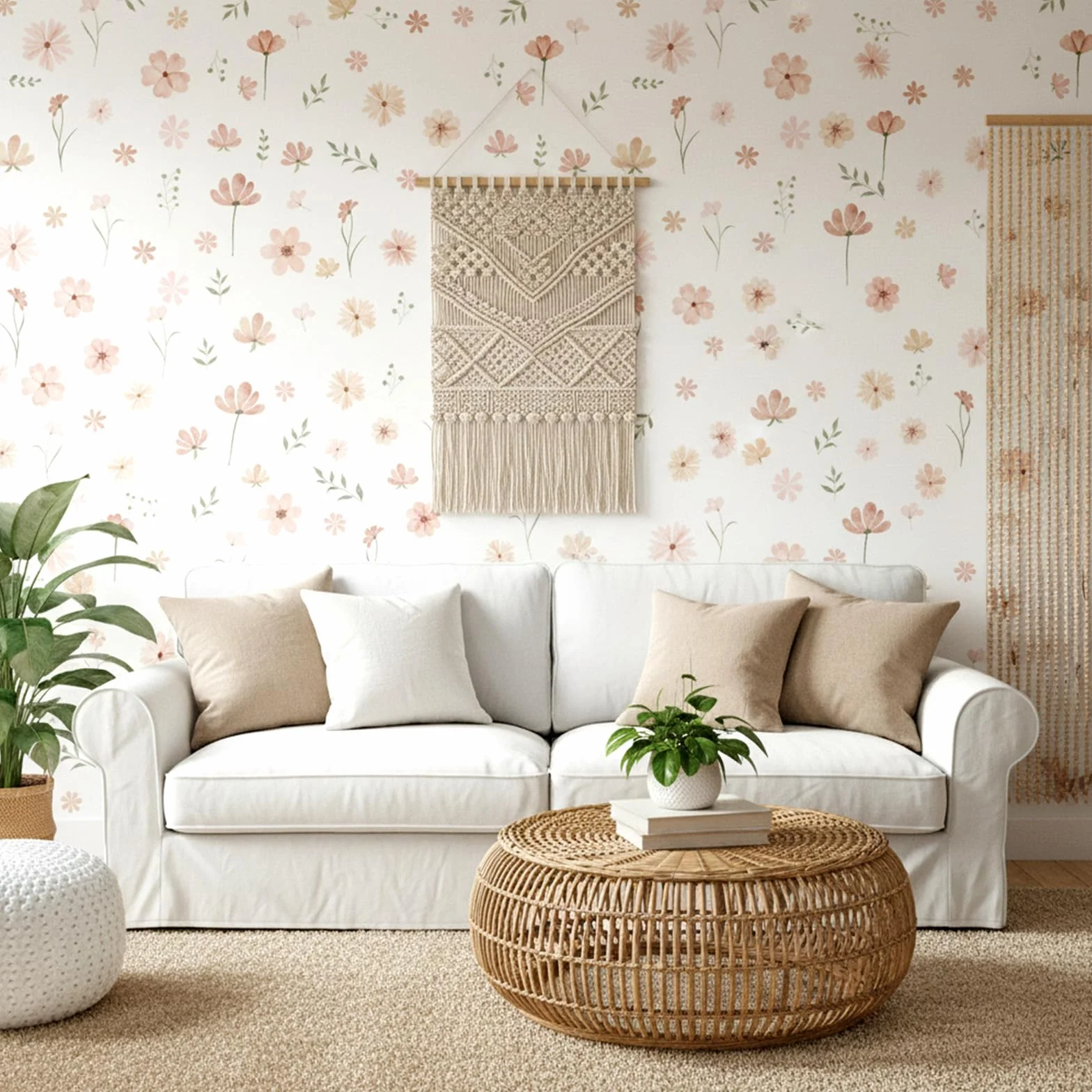9 arkuszy boho tatuaż ścienny z kwiatami, małe motywy kwiatowe, przytulne naklejki ścienne, naklejki ścienne z roślinami, naklejki ścienne do pokoju dziewczynki, sypialni, salonu, korytarza, łazienki