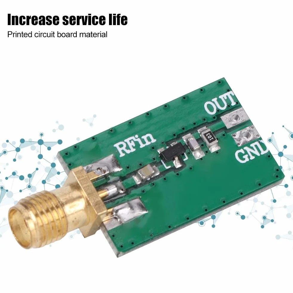 Moduł Detektora RF, moduł Detektora RF, Miernik Mocy RF Logarytmiczny Detektor Testujący AM 0,1-3200 MHz Wysoka czułość, Logarytmiczny