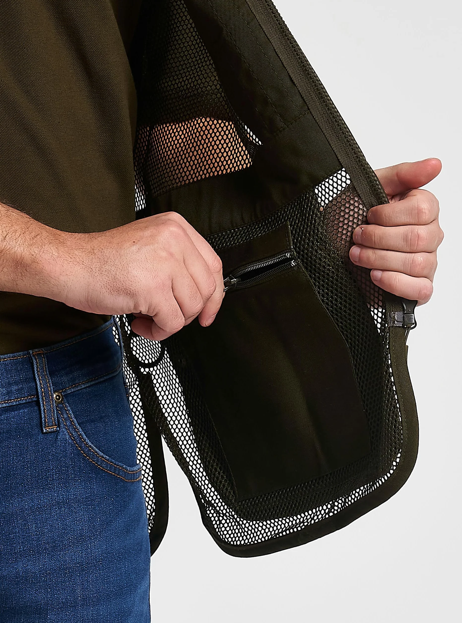 JACK PYKE Męska kamizelka Skeet – Clay Pigeon Shooting Vest z oddychającą siateczką, zamszowym wykończeniem i wieloma kieszeniami, lekka kurtka myśliwska, rozmiar S-3XL