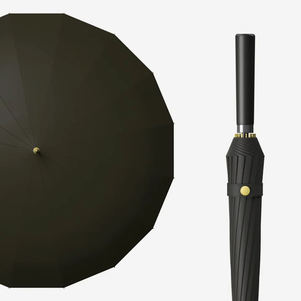 Duży parasol 24 żebra mocne wiatroszczelne włókno szklane Bumbersoll długi uchwyt ręczny biznes golf bumbershoot outdoor kobiety mężczyźni wiele kolorów KS46