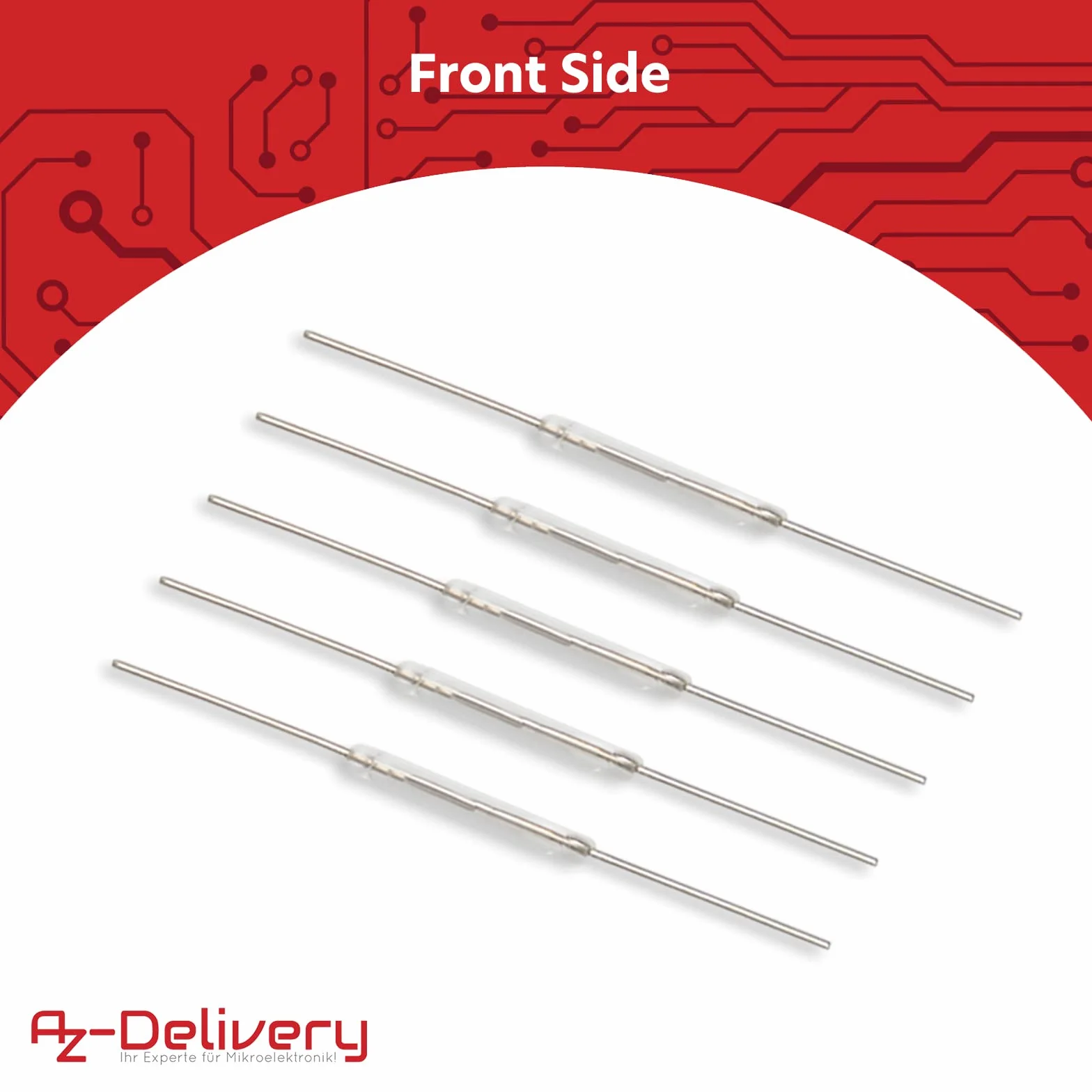 AZ Delivery 10 sztuk N/O Reed przełącznik magnetyczny 2 x 14 mm zamykacz magnetyczny indukcyjny przełącznik do Arduino