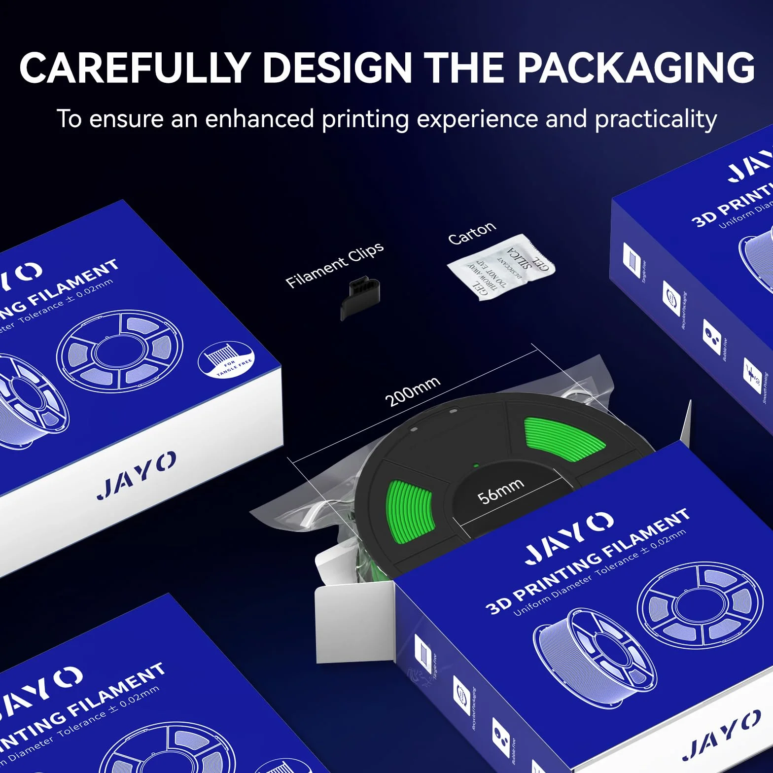 JAYO Filament PLA SILK 1,75 mm 1,1 KG, podwójny kolor filament jedwabny PLA niebieski+zielony, błyszcząca jedwabista powierzchnia, zmiana koloru 360°, dokładność +/-0,02 mm, kompatybilny ze wszystkimi
