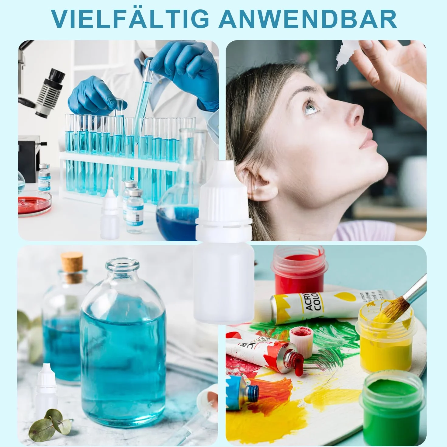 10 sztuk butelek z kroplomierzem, 5 ml, elastyczne butelki na płyn, 5 ml, z pokrywką, puste butelki do wyciskania