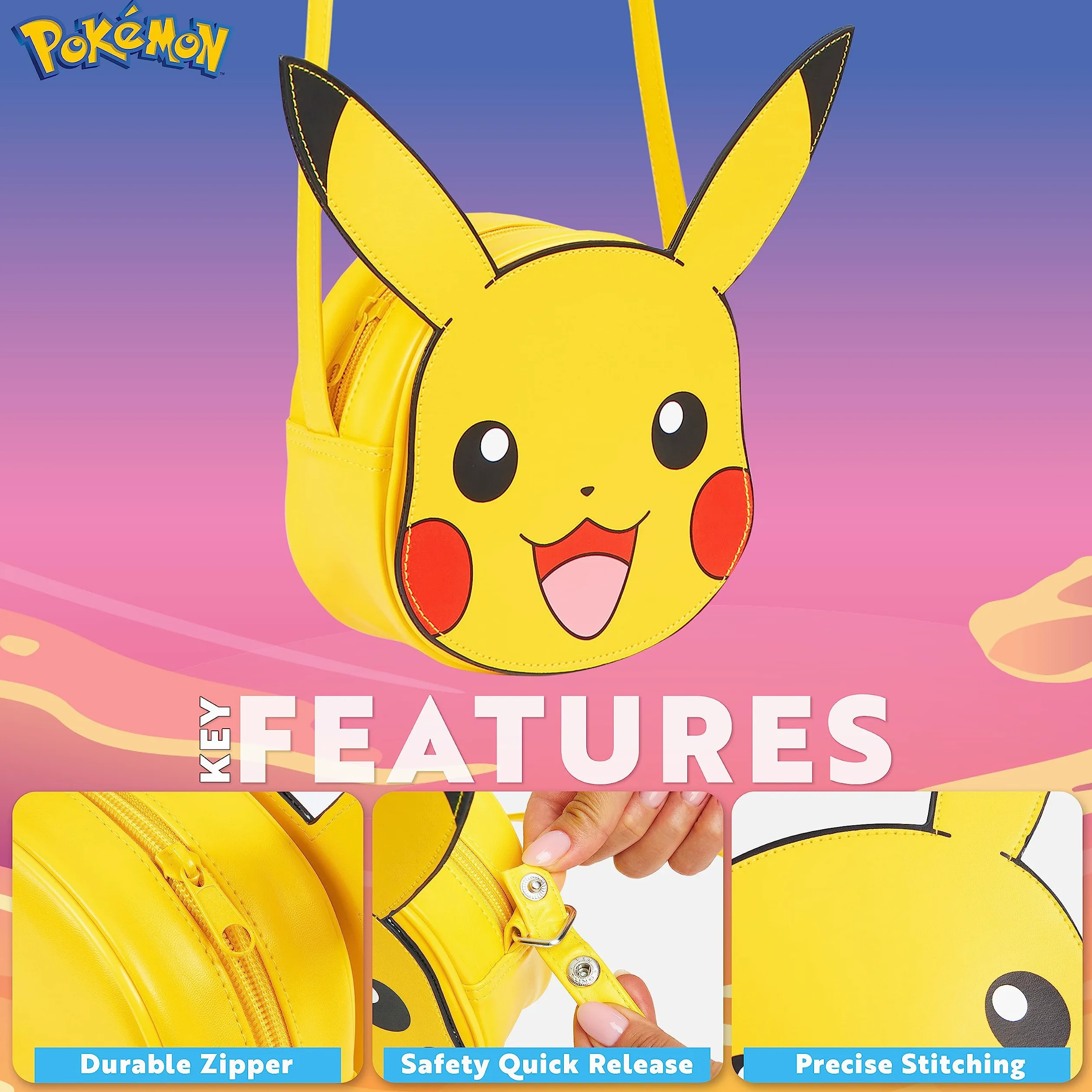 Pokemon Torba na ramię dla dziewcząt Pikachu Torba na ramię Dzieci Dziewczyny Akcesoria Oficjalny Towar Pokemon Prezenty