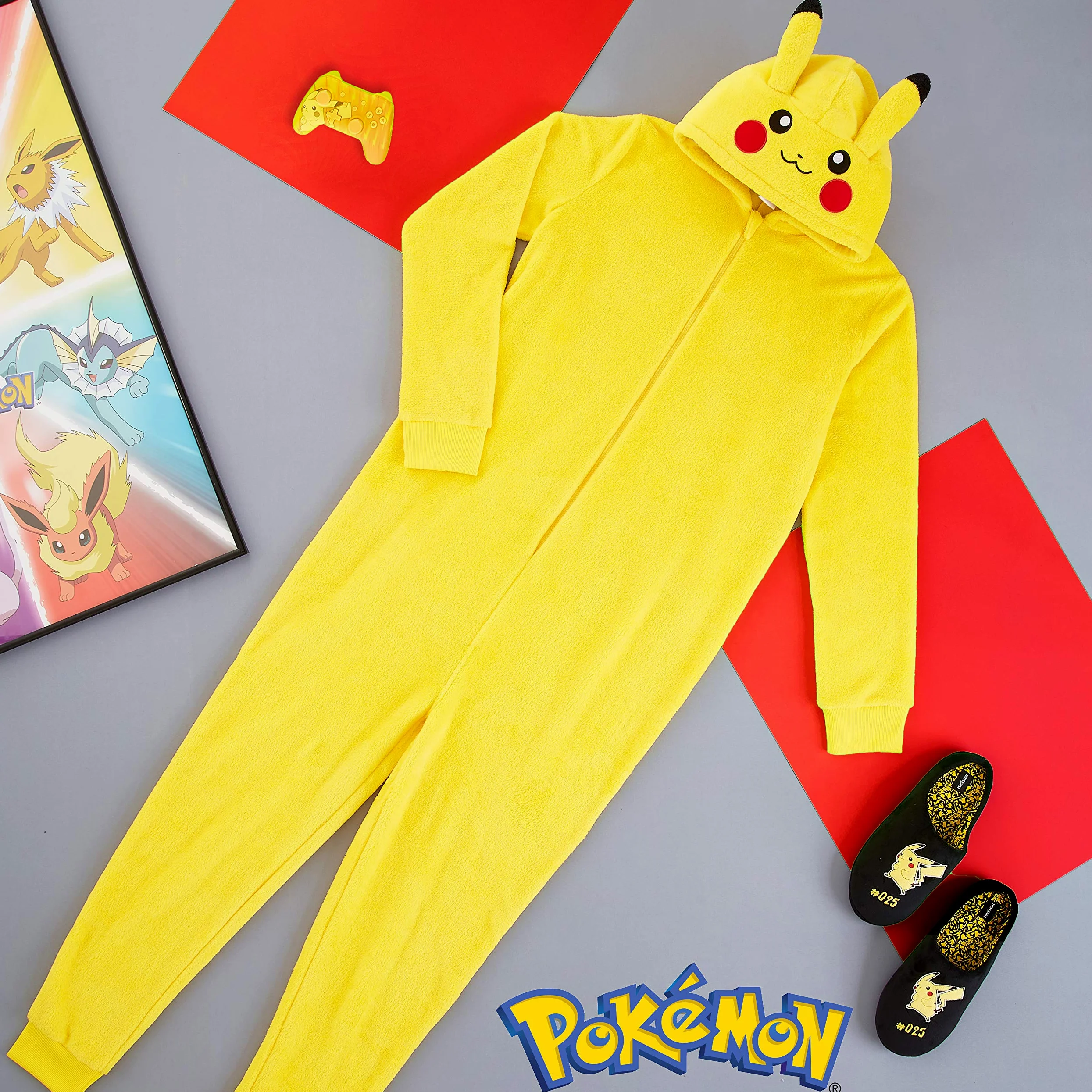 Pokemon Pikachu, męskie kombinezony na Halloween, polarowy kombinezon dla dorosłych