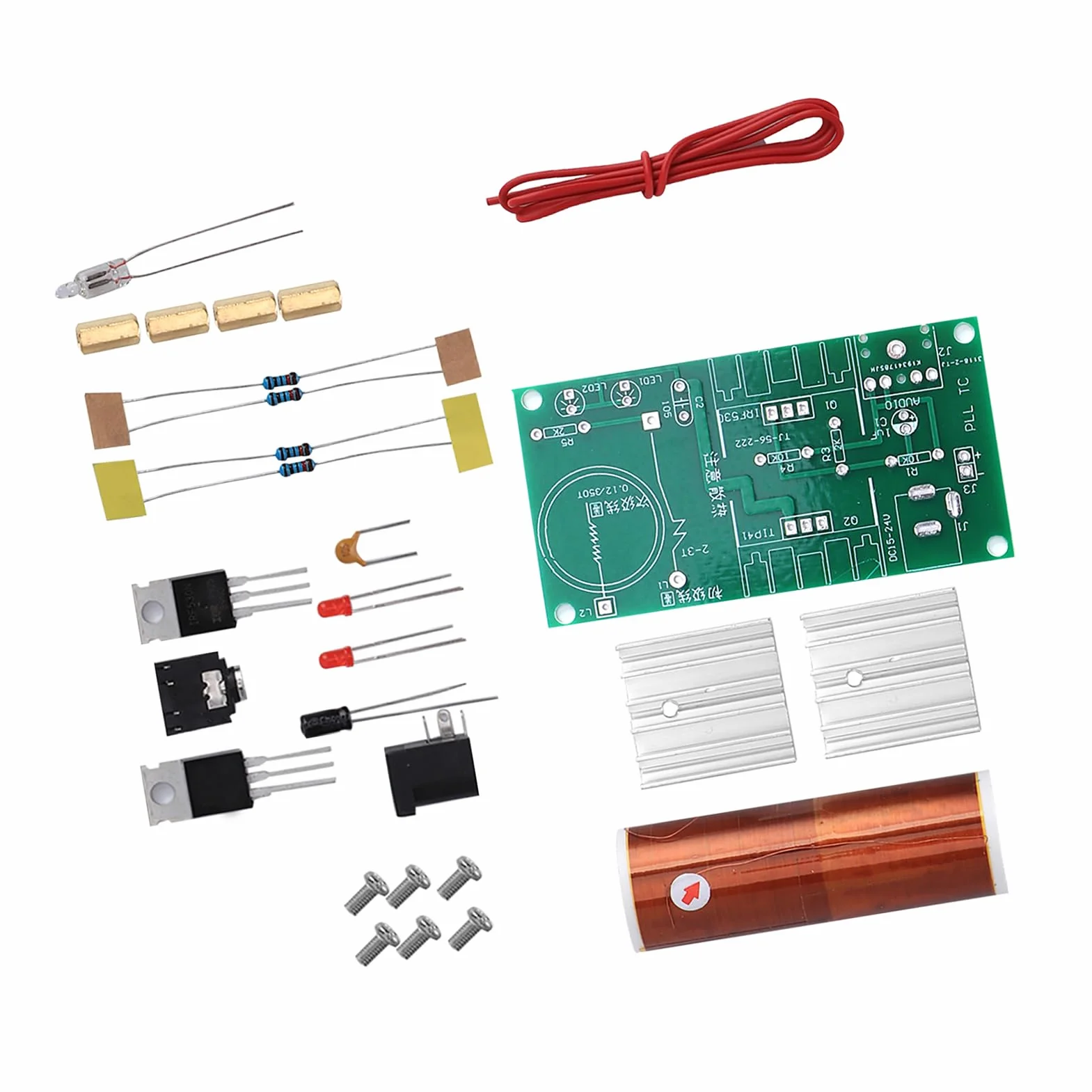 Moduł cewki tesli niezmontowany 15W DC 15-24V 2A Mini DIY głośnik plazmowy zestaw elektroniczny moduł cewki tesli projekt lutowania