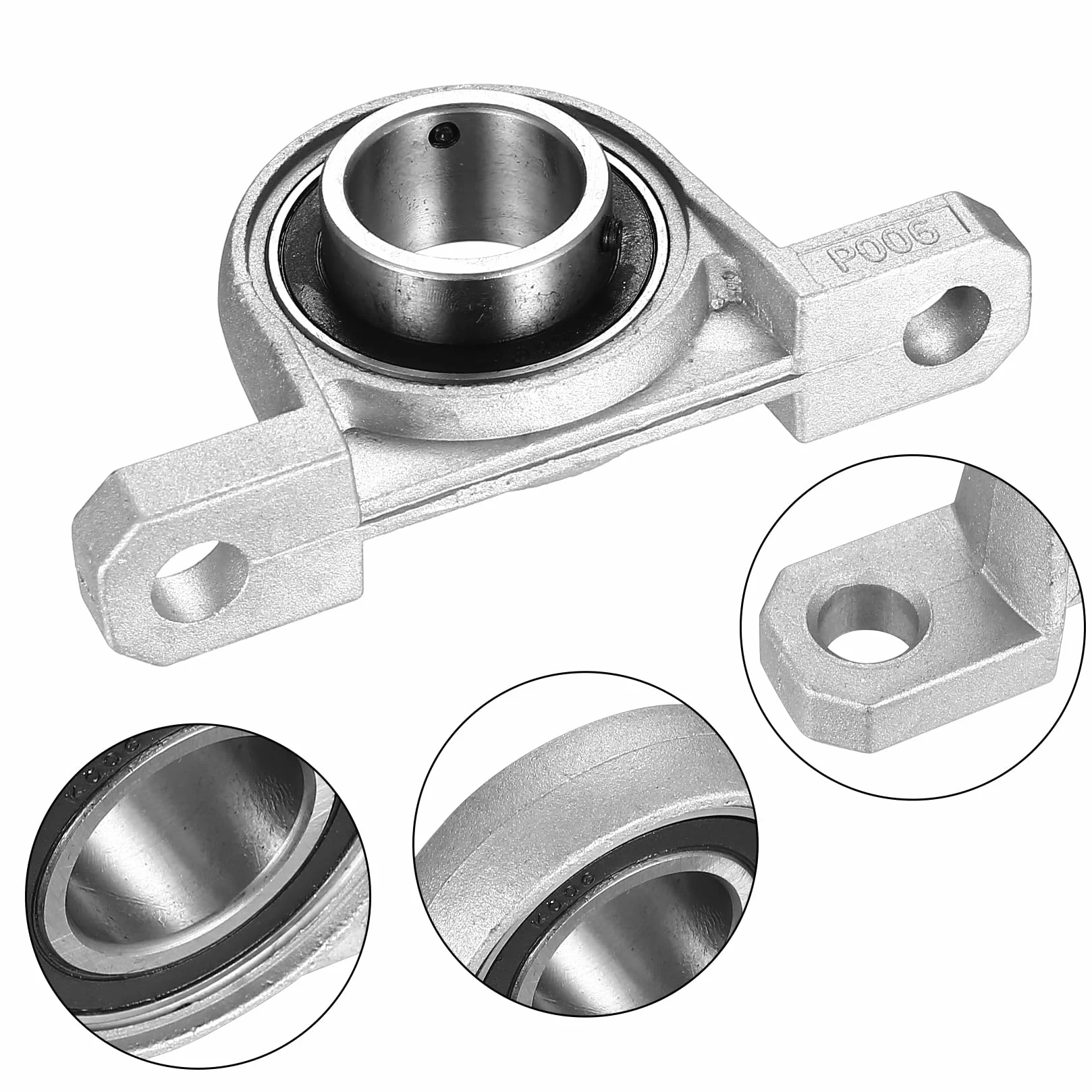 2 x łożysko 30 mm, średnica wewnętrzna 30 mm, łożysko obudowy ze stopu cynku, do drukarek 3D, maszyn drukarskich, maszyn z wałkiem osi (KP006)