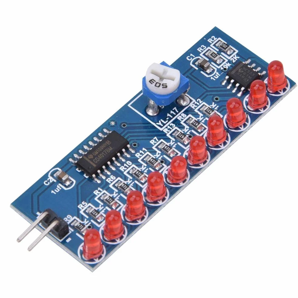2 stücke Wasser Fließendes Licht Modul NE555 + CD4017 LED Chaser LED Lauflicht