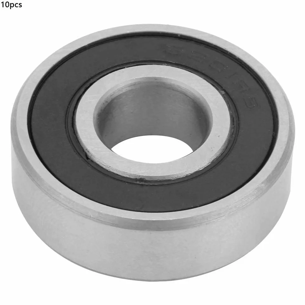 10 sztuk łożysk kulkowych 6201-RS, stalowe łożyska kulkowe zwykłe 12 mm do przekładni, przyrządów, silników, sprzętu AGD, silników spalinowych, pojazdów transportowych, maszyn rolniczych