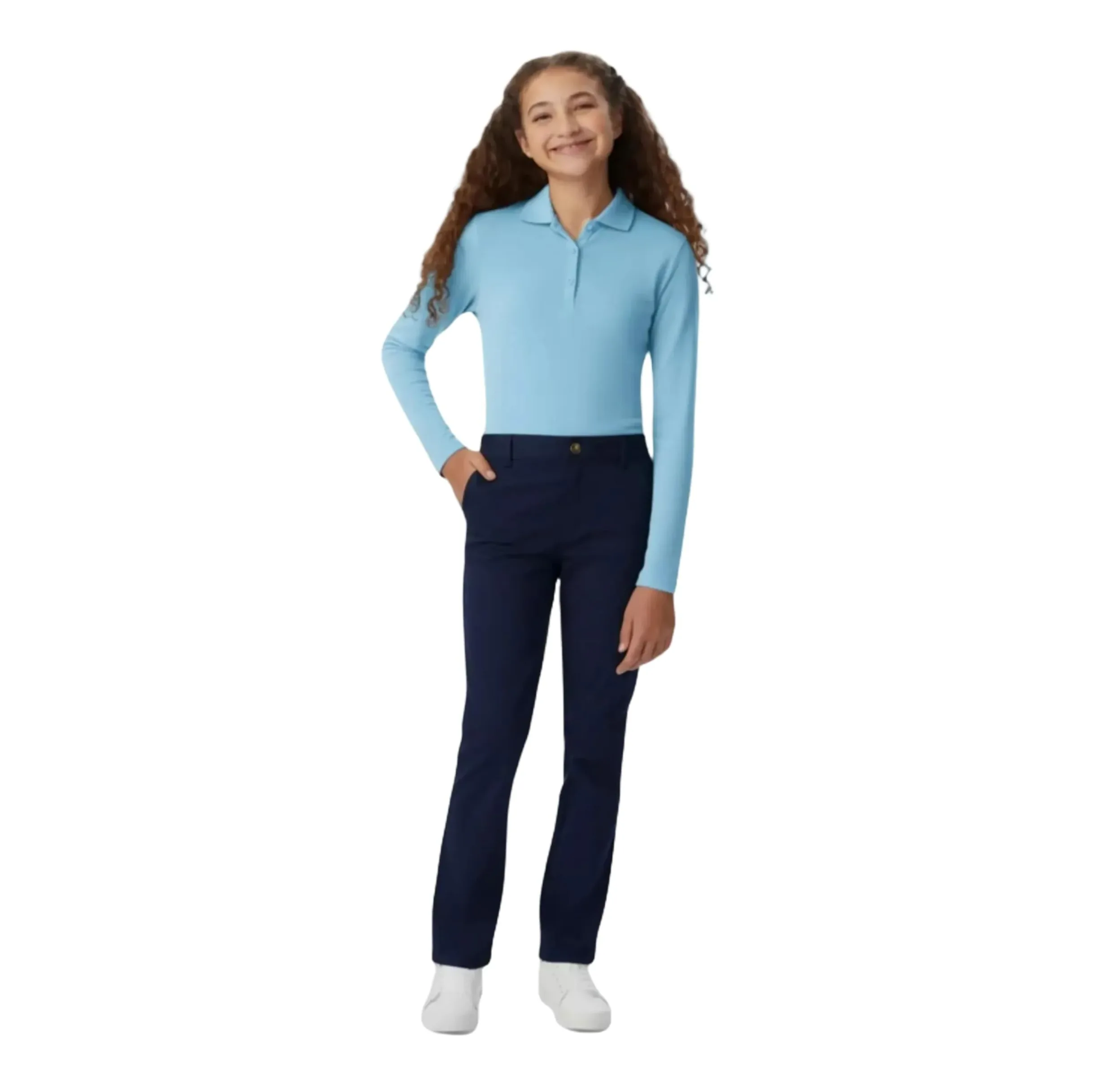 French Toast Twill Pull-On Pant (Standard & Plus) - Spodnie dziewczynki