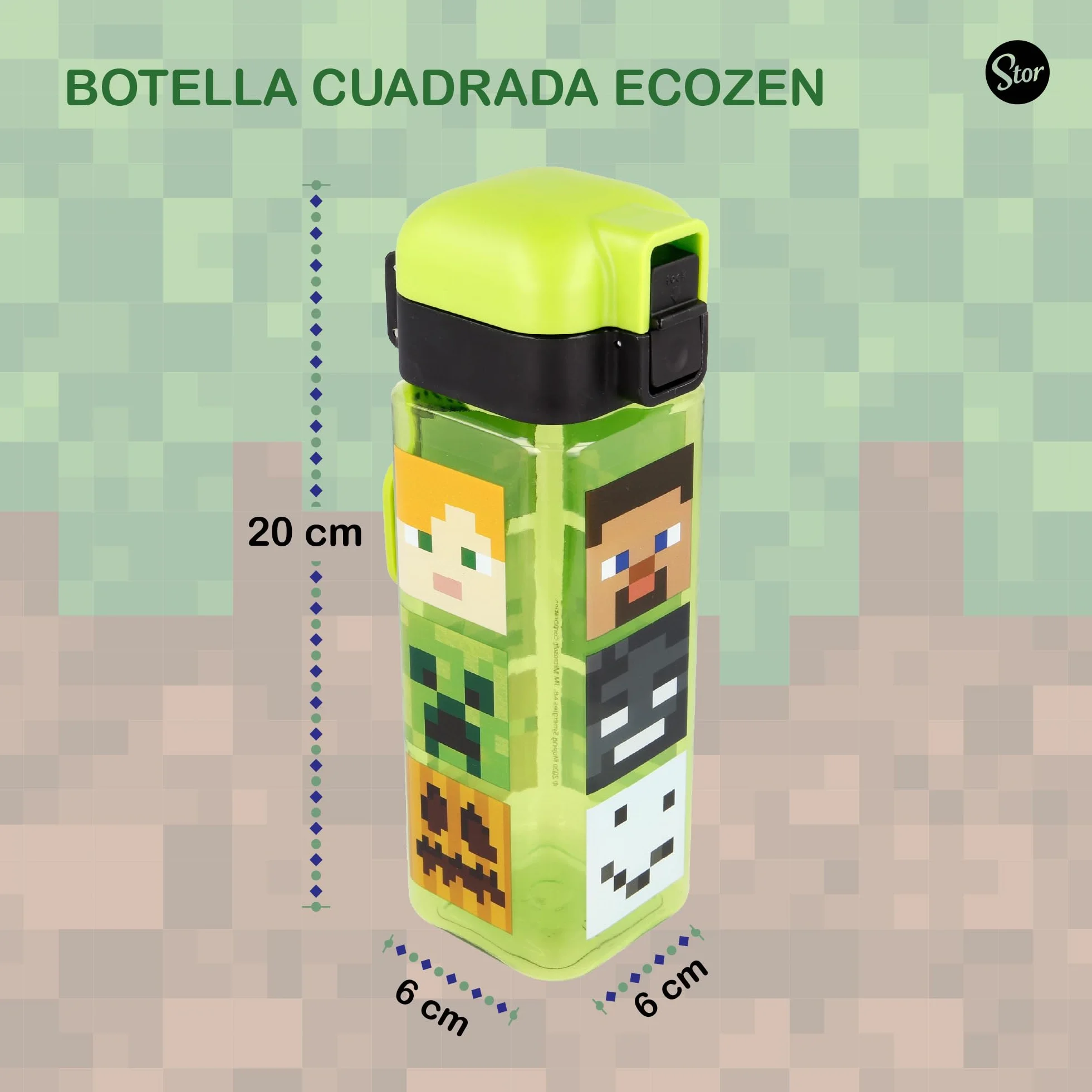 Stor Butelka, Plastic, Zielony, 550 ml