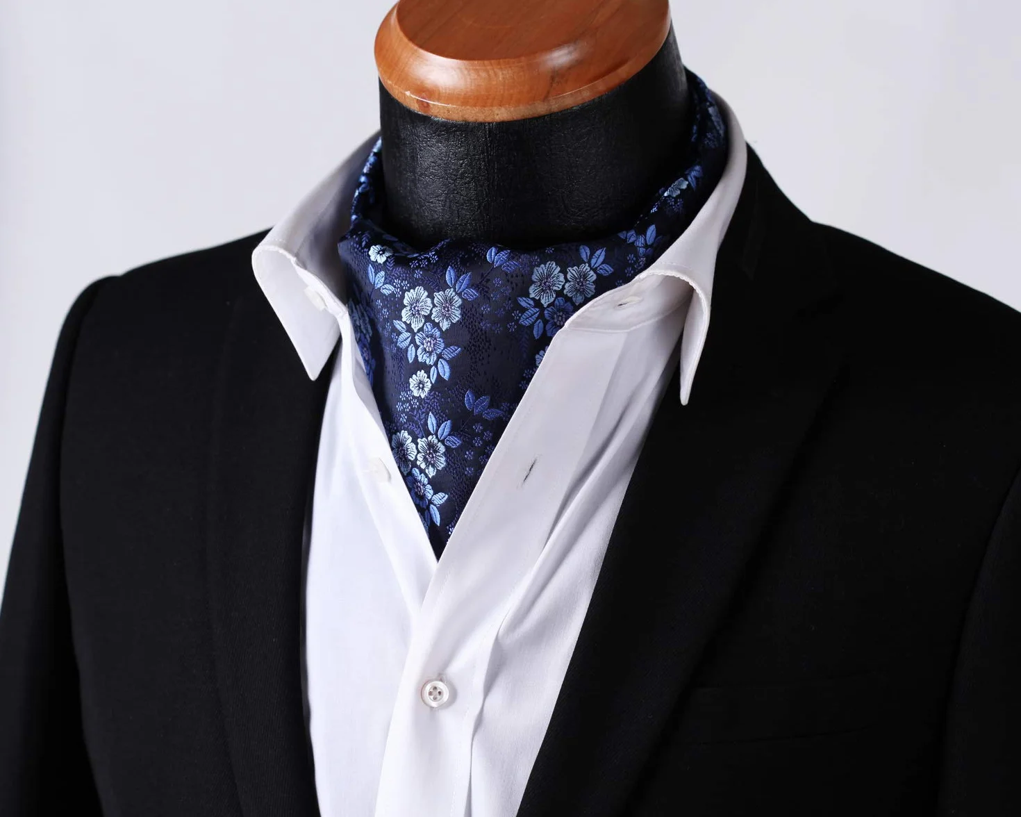 HISDERN Cravats dla mężczyzn jedwabny szal paisley i chusteczka w kropki Ascot krawat i poszetka zestaw na wesele biznesowe