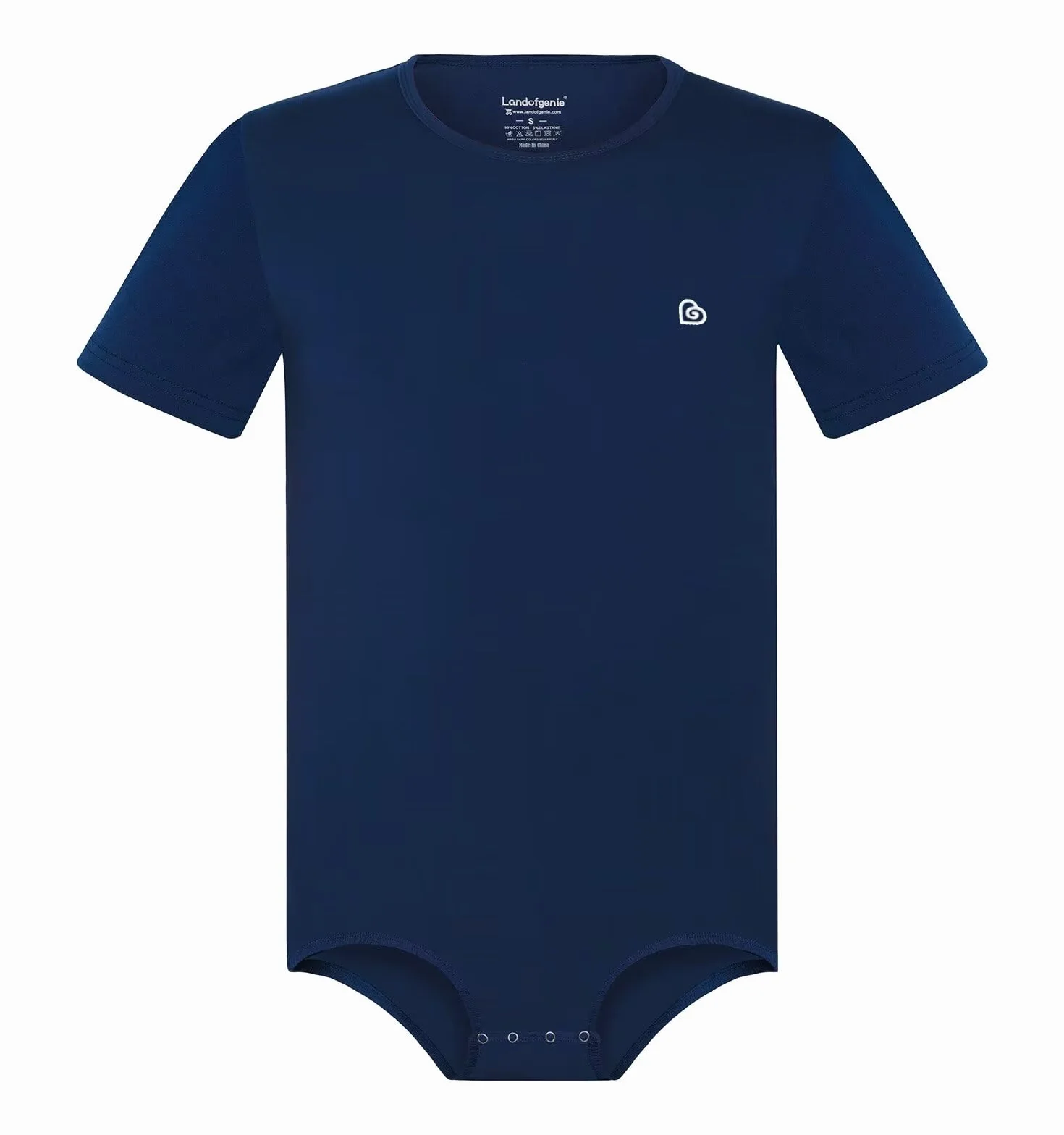 Landofgenie Mężczyźni Krótki Rękaw Romper Onesie Piżama