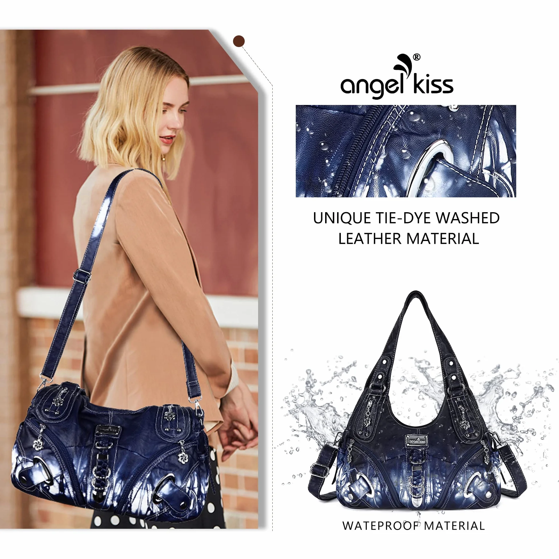 Angel Kiss Torby Hobo Moda Wszechstronna Codzienna Podróż Kobiety