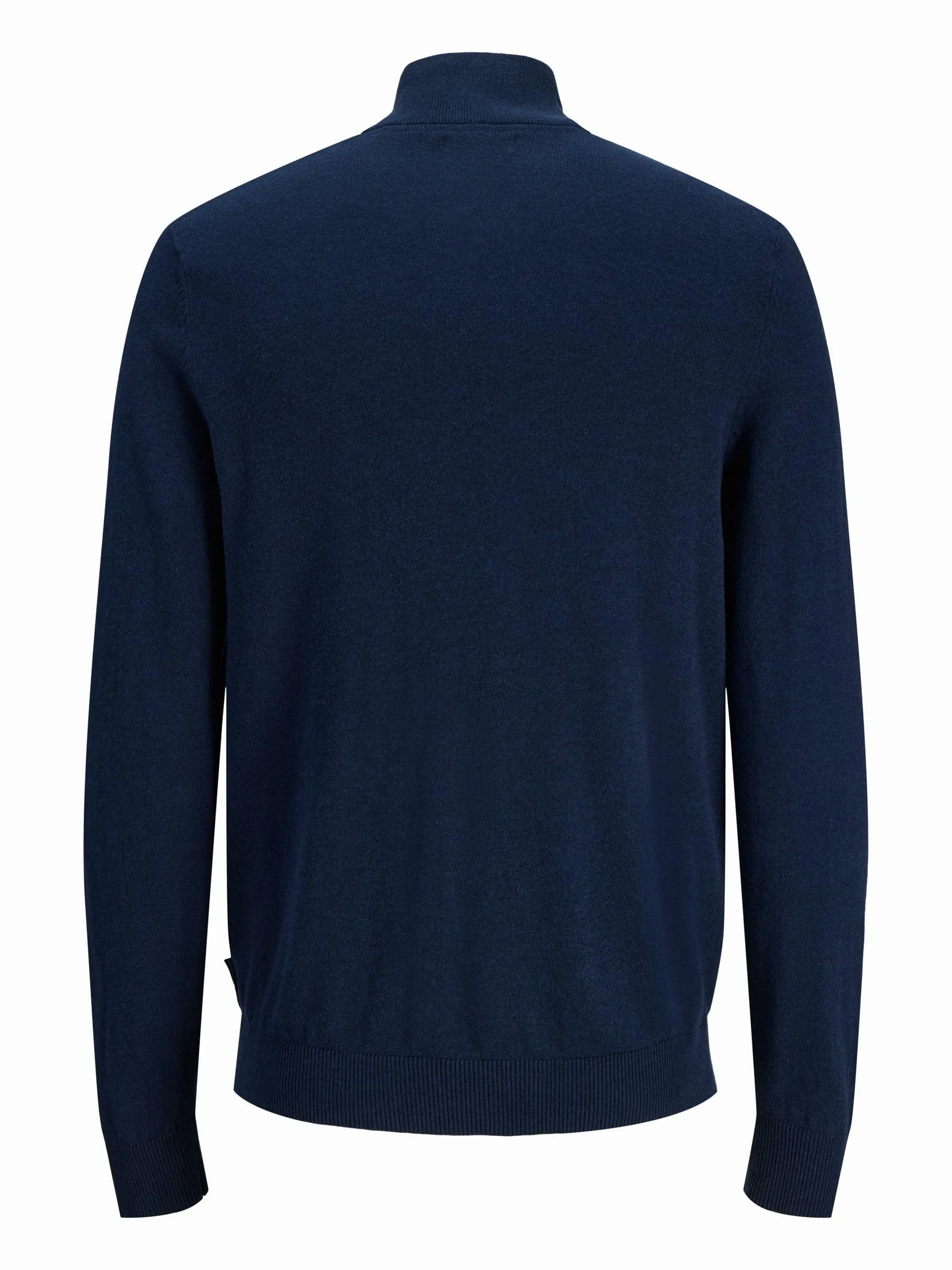 JACK & JONES Chłopięcy kardigan z zamkiem błyskawicznym na ćwiartki, kurtka z dzianiny z zamkiem błyskawicznym na ć, granatowy blezer, 164