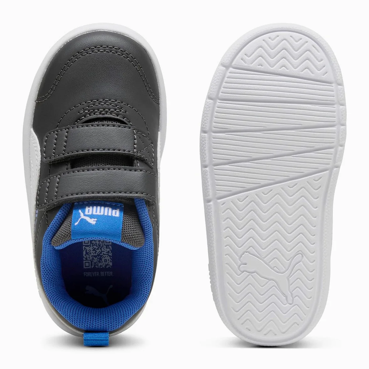 PUMA Unisex Courtflex V3 dziecięce buty niemowlęce, V3 V White Clyde Royal, 9 UK