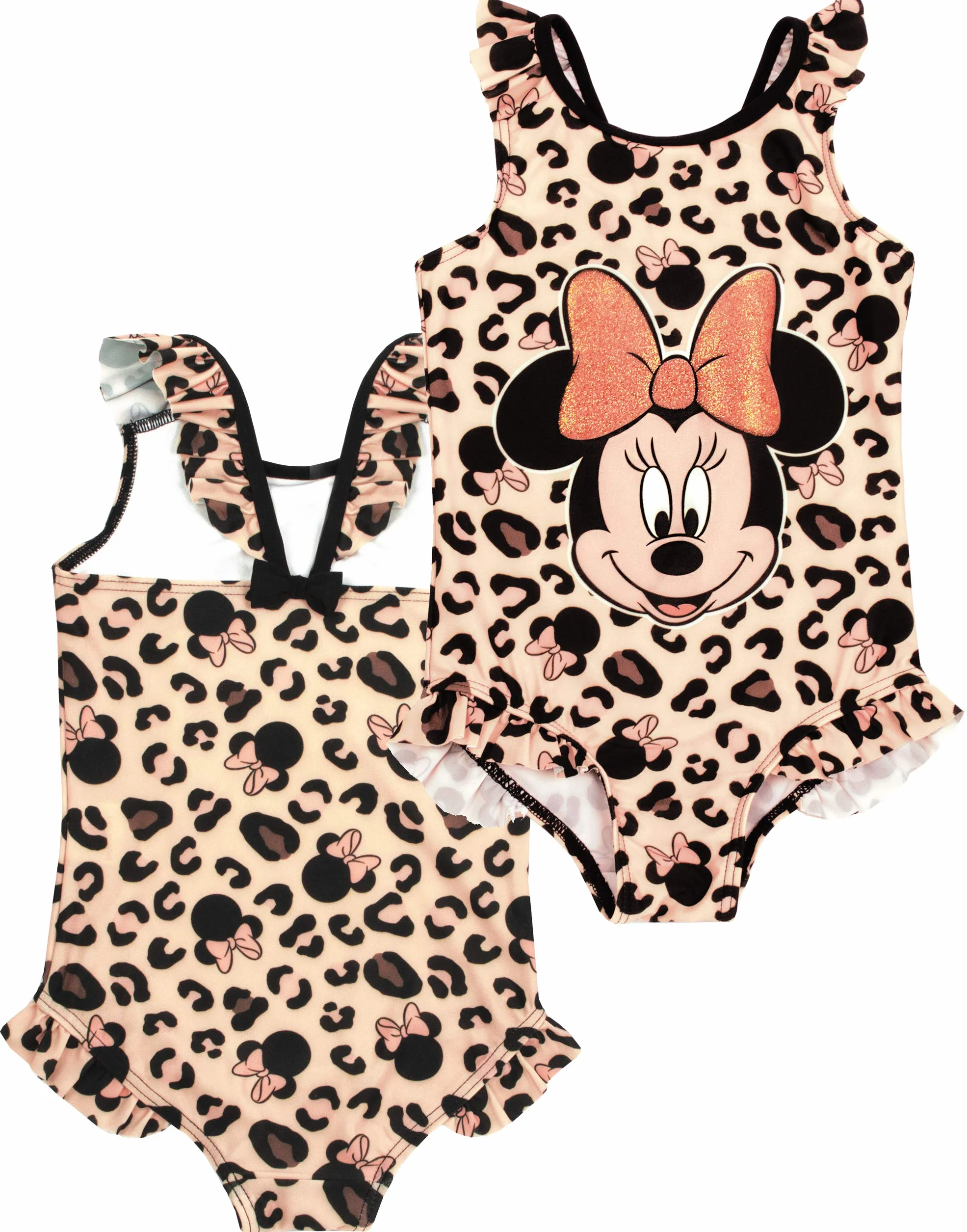 Disney Kostium kąpielowy z ręcznikiem z kapturem Minnie Mouse Girl