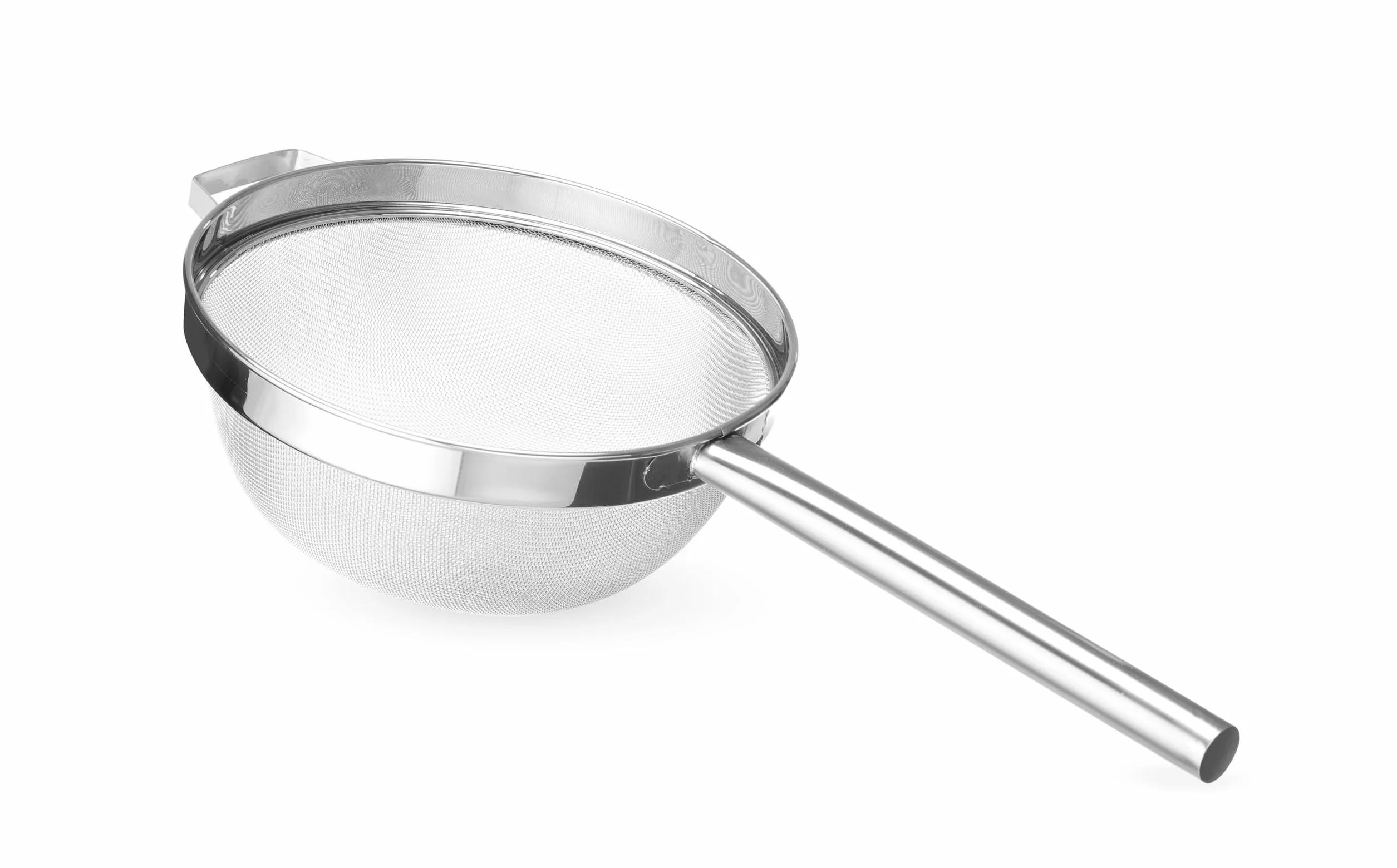 HENDI Sito kuchenne, ciężki, drobne sito, z dodatkowym uchwytem, solidny uchwyt, przecierak, sito do zupy, sitko ze stali nierdzewnej, drobne sitko, ø260x(H)111mm, stal nierdzewna
