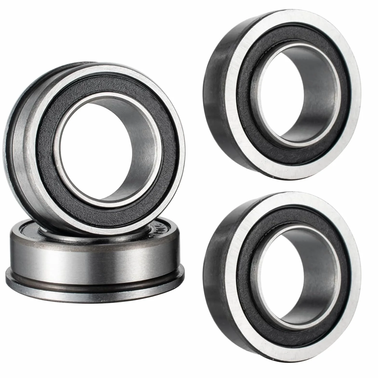 4 szt. F6003 F6003-20-2RS kołnierzowe łożysko kulkowe, łożysko kulkowe 35 x 20 x 11 mm, łożysko kulkowe do wszystkich rodzajów taczek, kół do taczek, instalacji przemysłowych, pojazdów