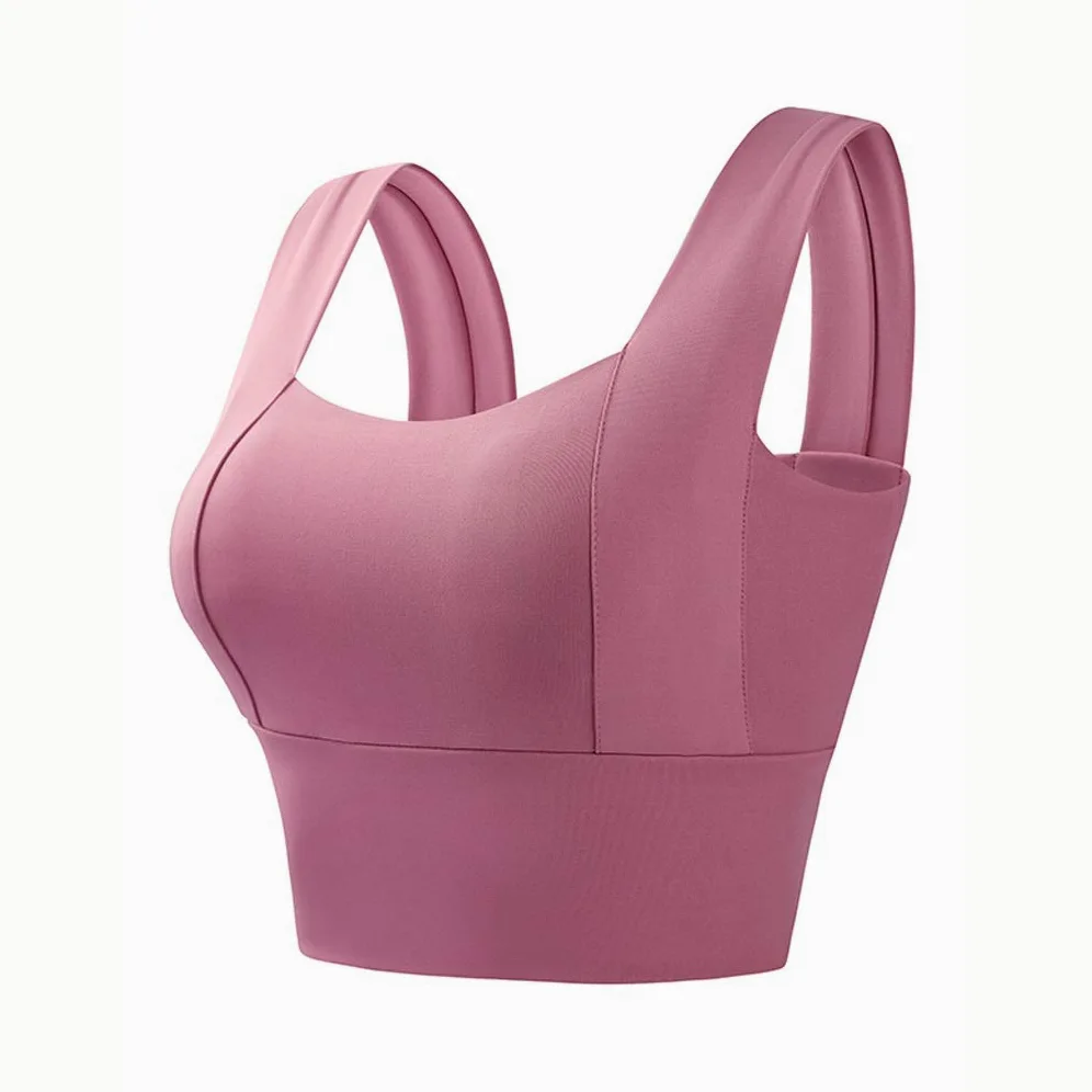 Biustonosze sportowe Kobiety Biustonosz do jogi Kamizelka Bielizna Bralette Bezszwowy top dla kobiet Athletic Running Gym High Impact Push Up Training (kolor: niebieski, rozmiar: kod M) (kod różowy X