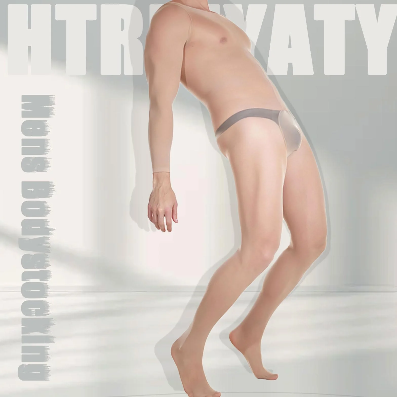 Seksowna bielizna męska Body 10 DEN Matte Bodysuit Długi rękaw
