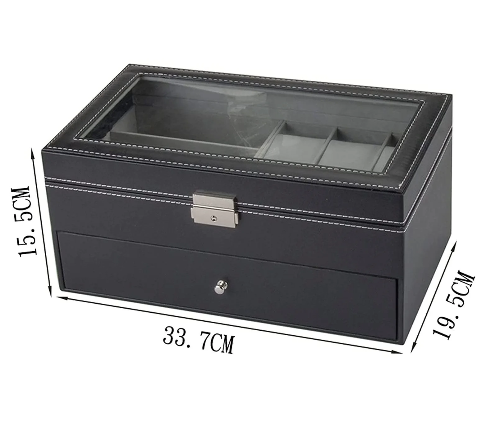 Etui Na Zegarek,Pudełko Na Okulary Przeciwsłoneczne,Podwójne,9 Sztuk,Etui Na Okulary,6 Przegródek,Pudełko Do Przechowywania Zegarków,Szuflada Ekspozycyjna,Zamykane Pudełko