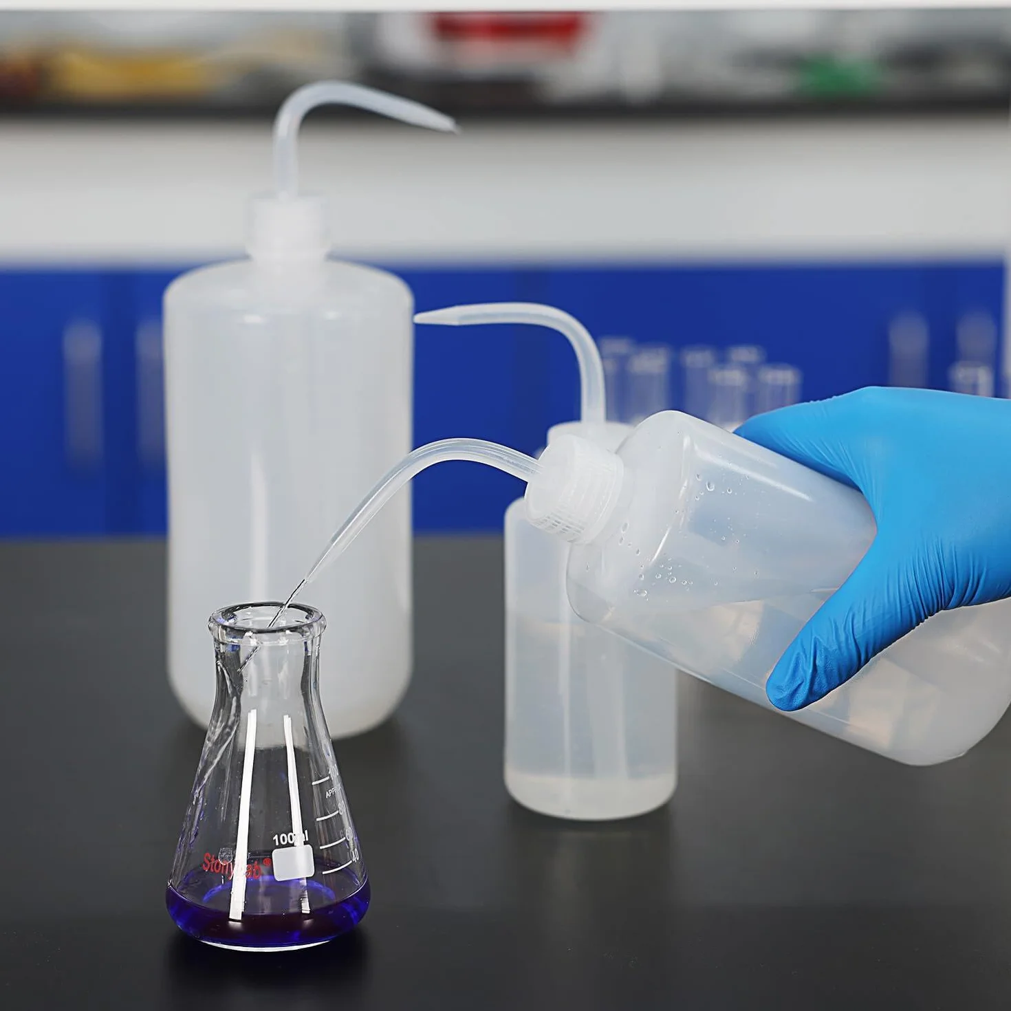 stonylab Butelka do mycia z tworzywa sztucznego, LDPE z wąskim otworem (250 ml, 2 sztuki)