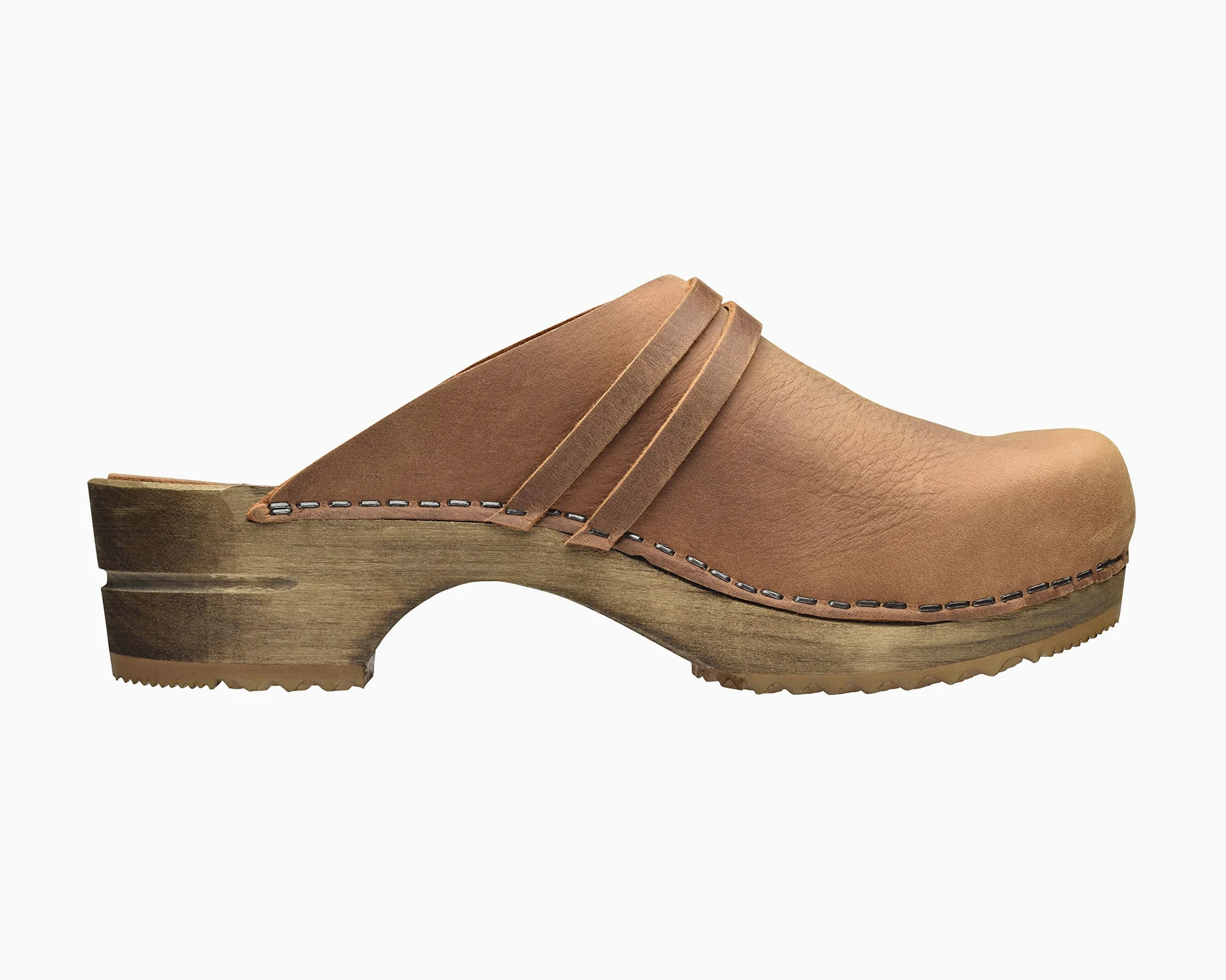 Sanita Ursana Mule Clog | Original Handmade Wooden Leather Clog for Women | Sustainable sole