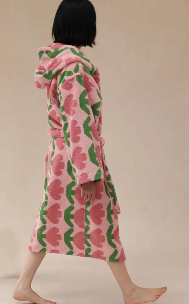 Damski szlafrok frotte, bawełniany szlafrok z kapturem, chłonny, gruby, długi szlafrok do spa, zimowy szlafrok pluszowy,A,One Size
