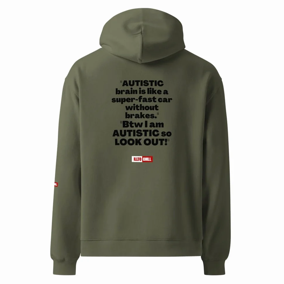 Autyzm bluza oversize z kapturem duma autystyczna świadomość autyzmu prezent