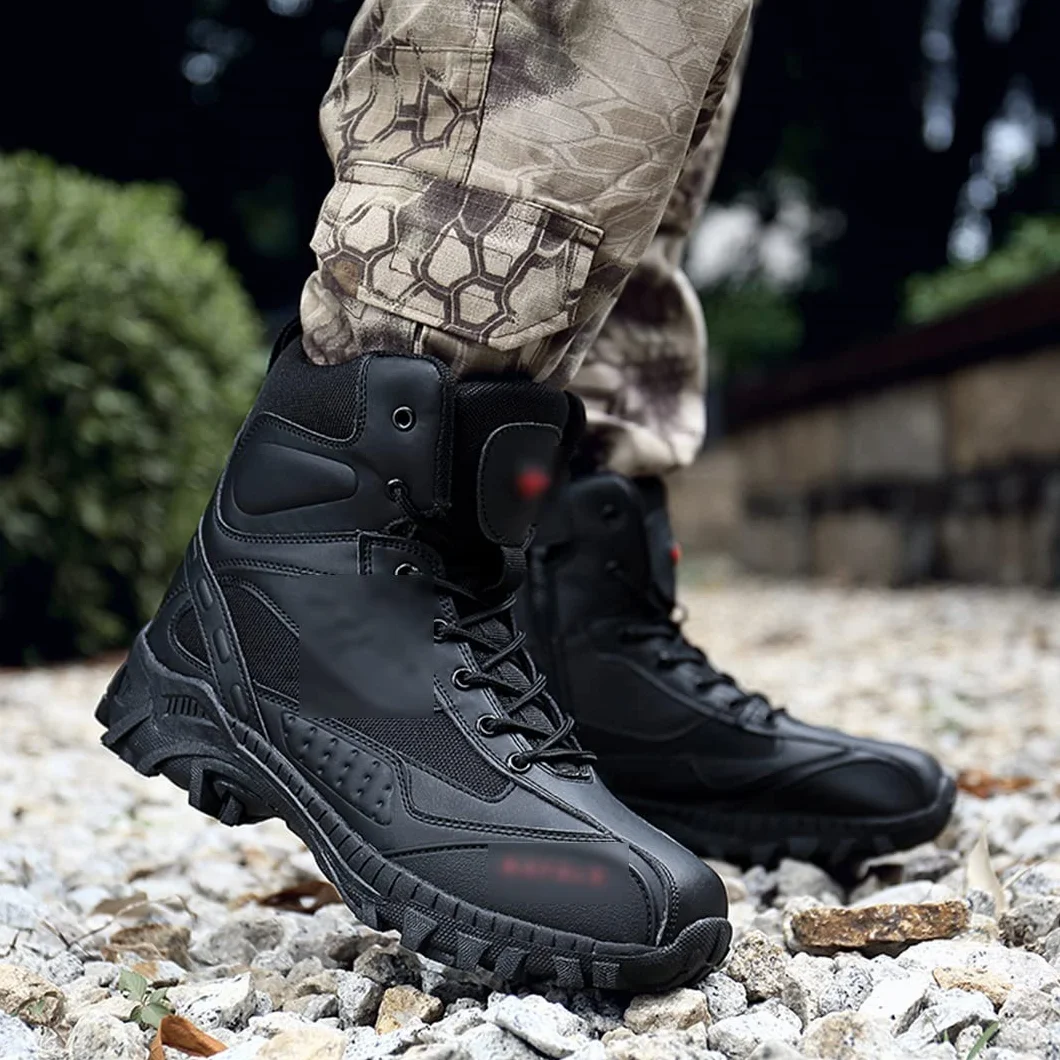 Wojskowe taktyczne męskie buty Rafale Special Force High Cut Army Desert Combat Sandy Color skórzane buty robocze